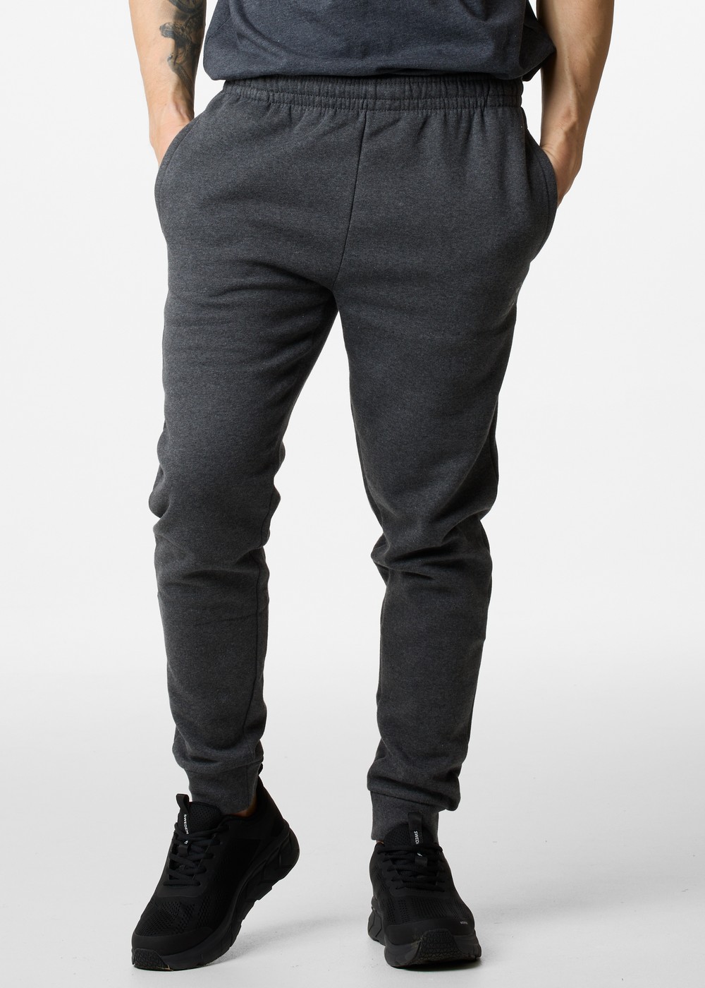 Hmlbee Classic Sweat Pants, Dark Grey Melange, Xl,  Sweatpants