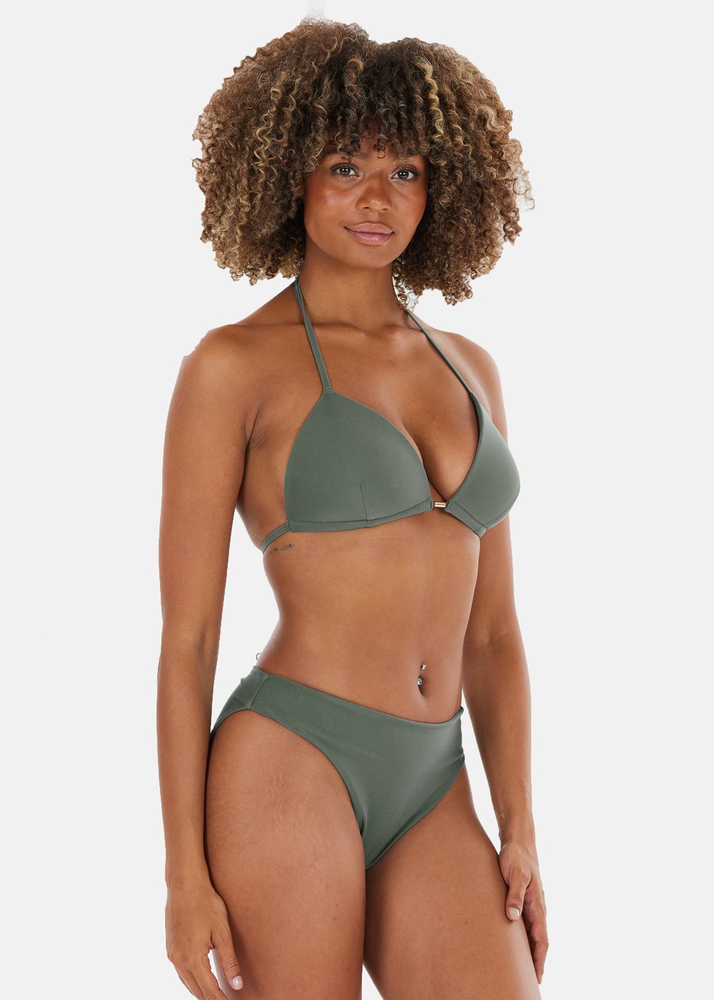 Bay W Triangle Bikini Top, Balsam Green, 44,  Badkläder