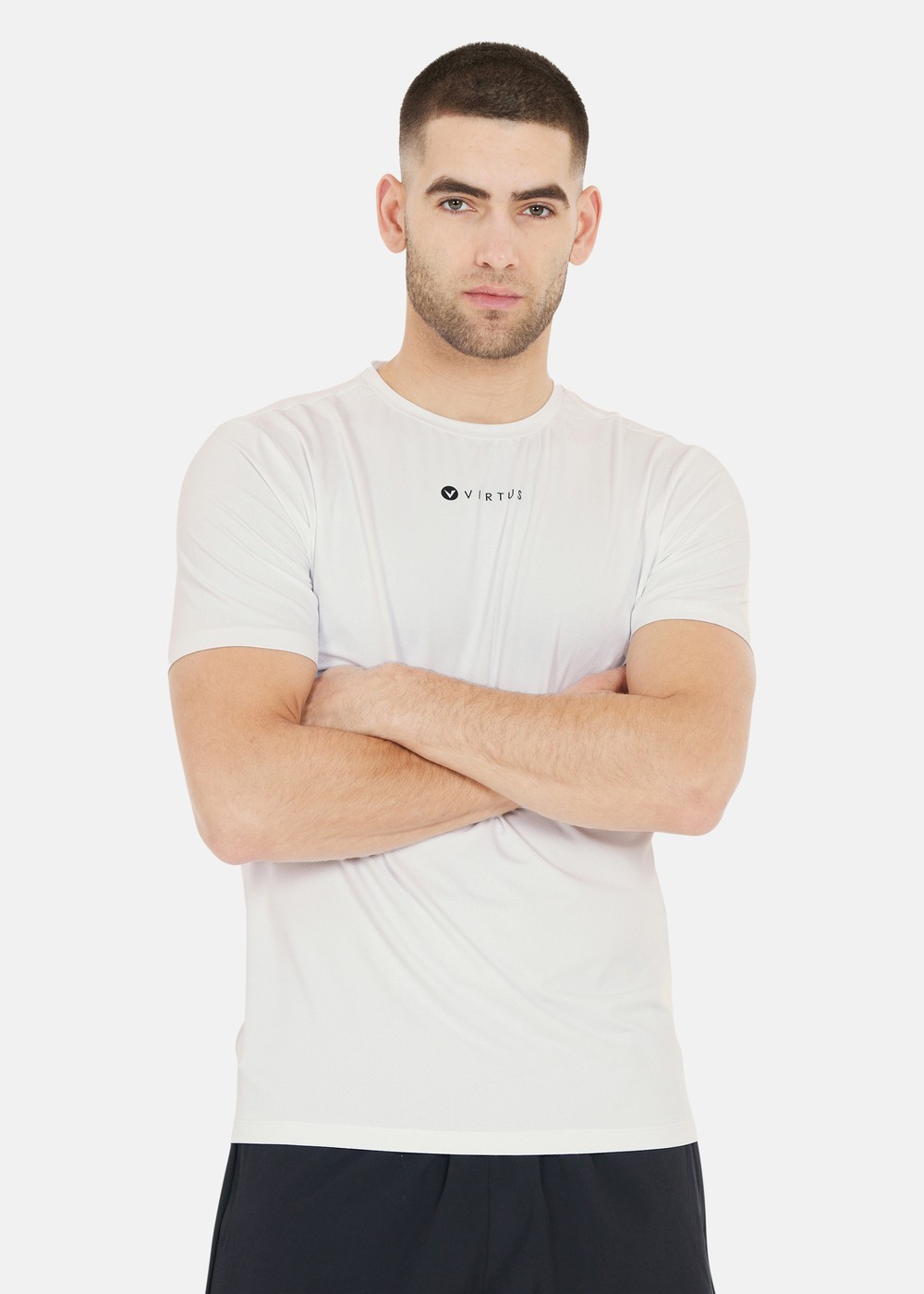 Roger M Hyperstretch S/S Tee, White, L,  Tränings-T-Shirts Roger M Hyperstretch S/S Tee, White, L,  Tränings-T-Shirts
