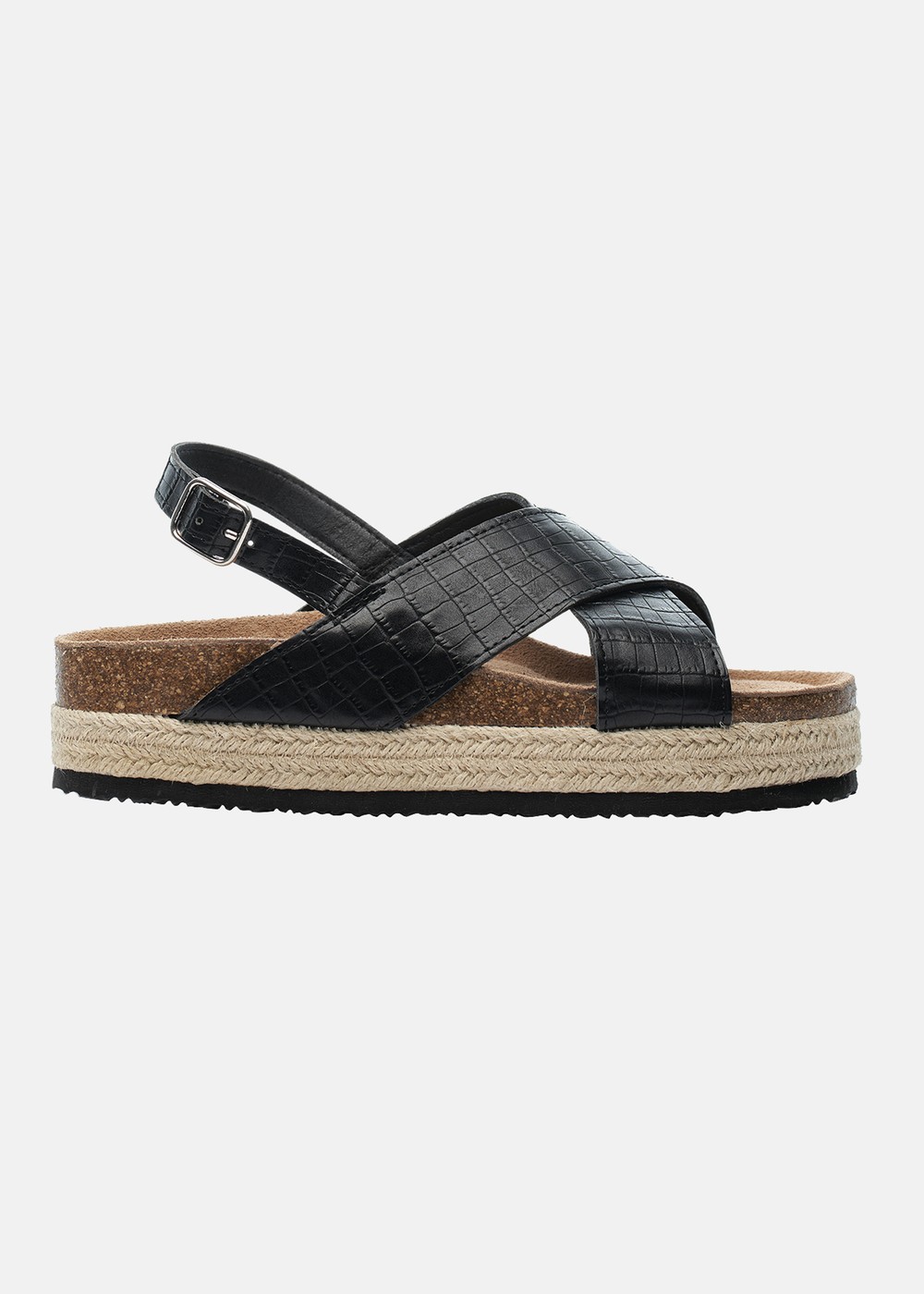 Slingback, Black, 41,  Sandaler