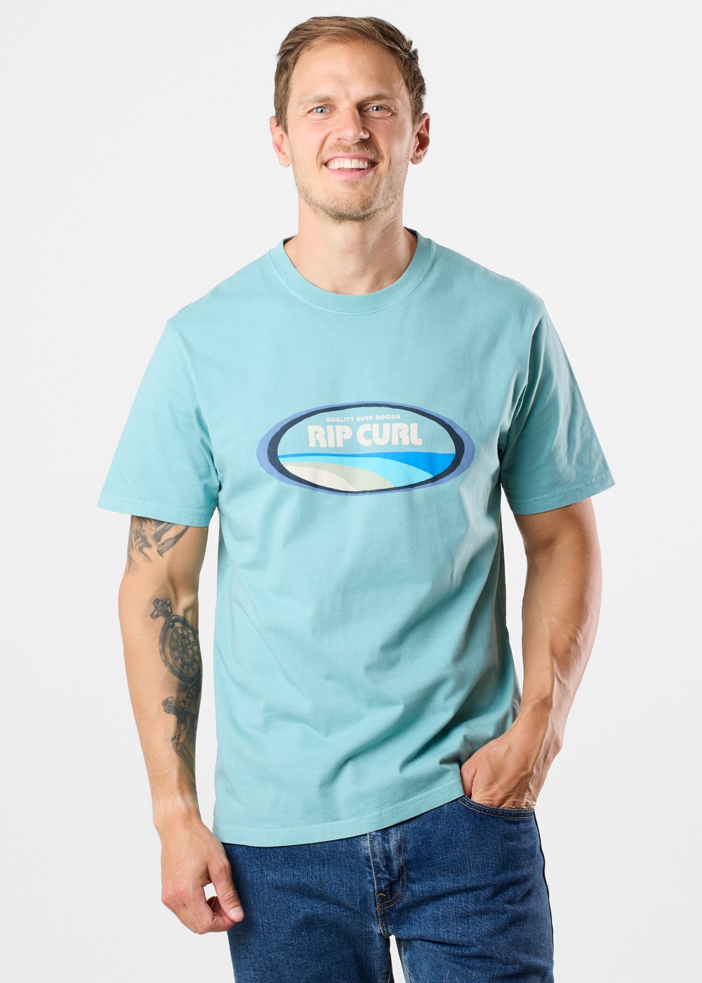 Surf Revival Mumma Tee, Dusty Blue, L,  T-Shirts