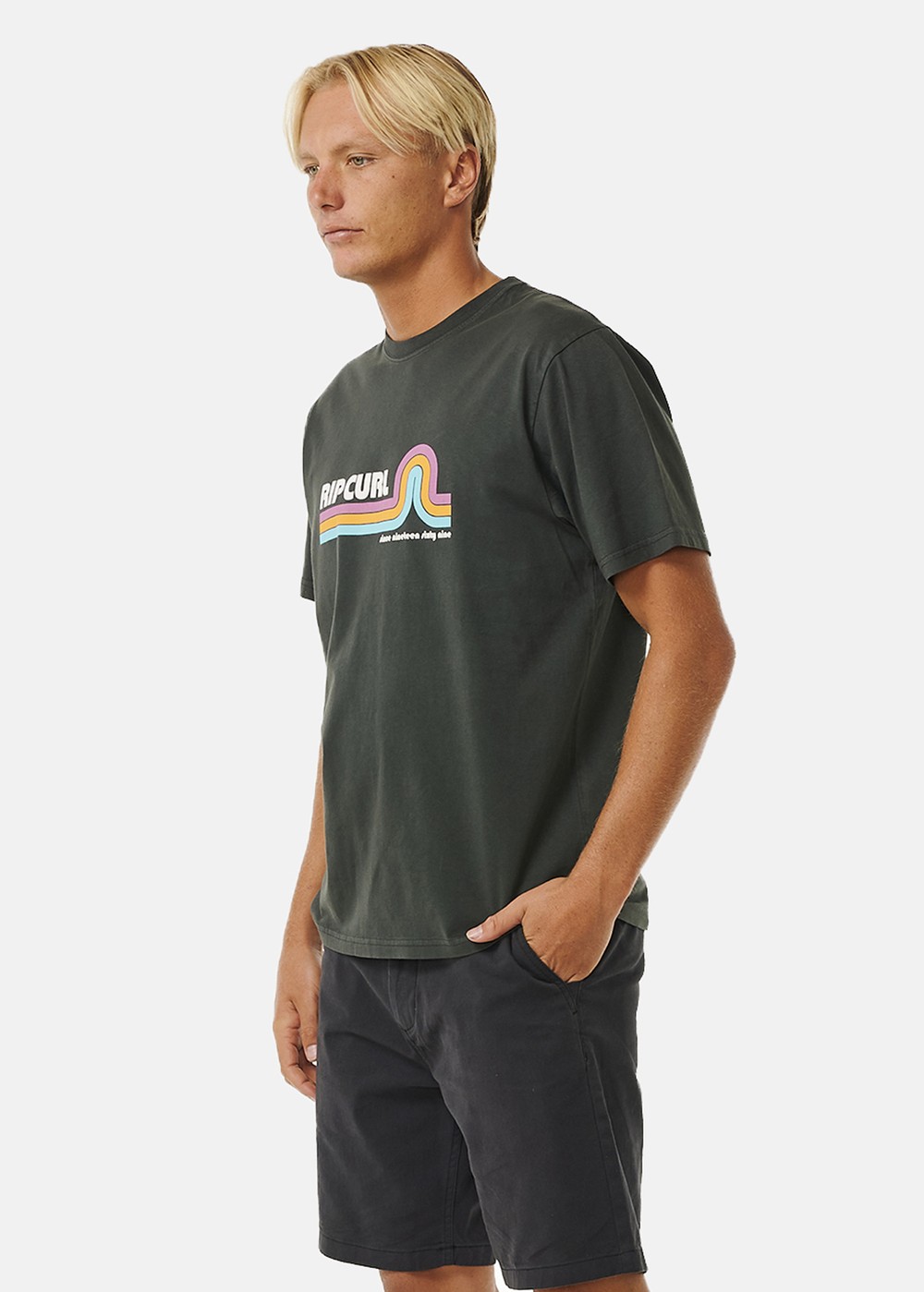 Surf Revival Mumma Tee, Washed Black, S,  T-Shirts