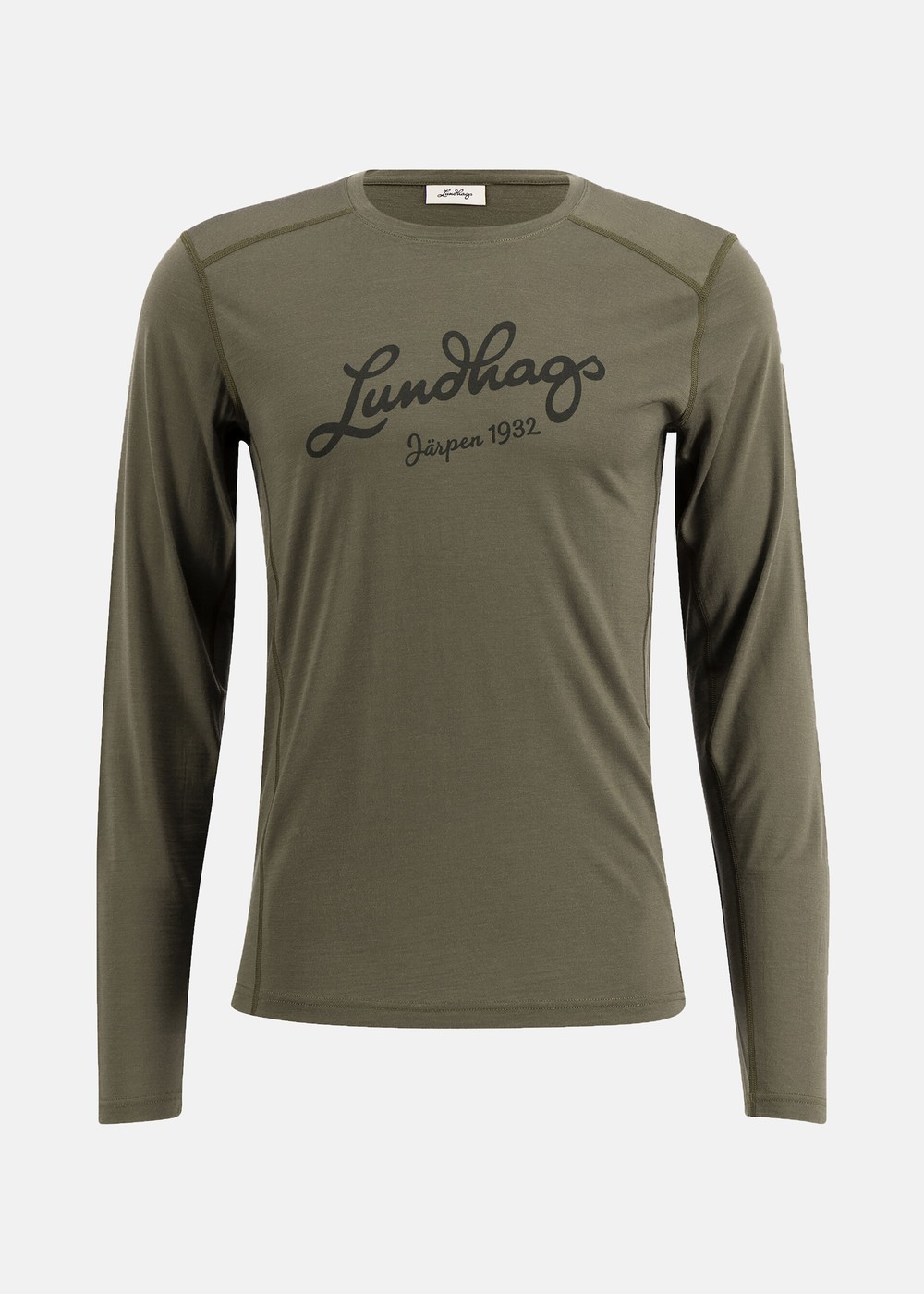 Fulu Merino Longsleeve T-Shirt, Forest Green, L,  T-Shirts