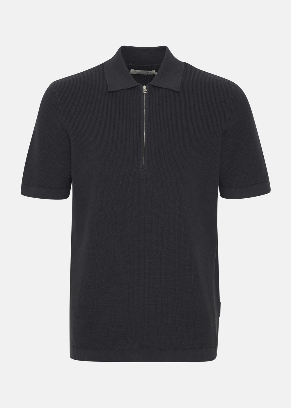 Cfkarl Knit Polo With Halfzip, Dark Navy, L,  Bomullspikéer