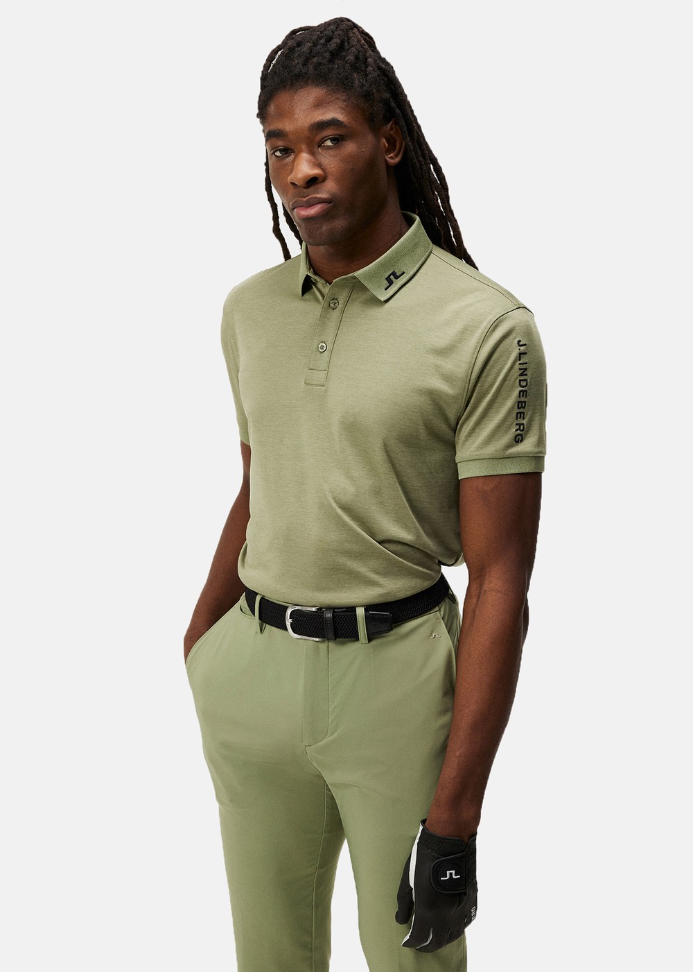 Tour Tech Reg Fit Polo, Oil Green Melange, L,  Piketröjor