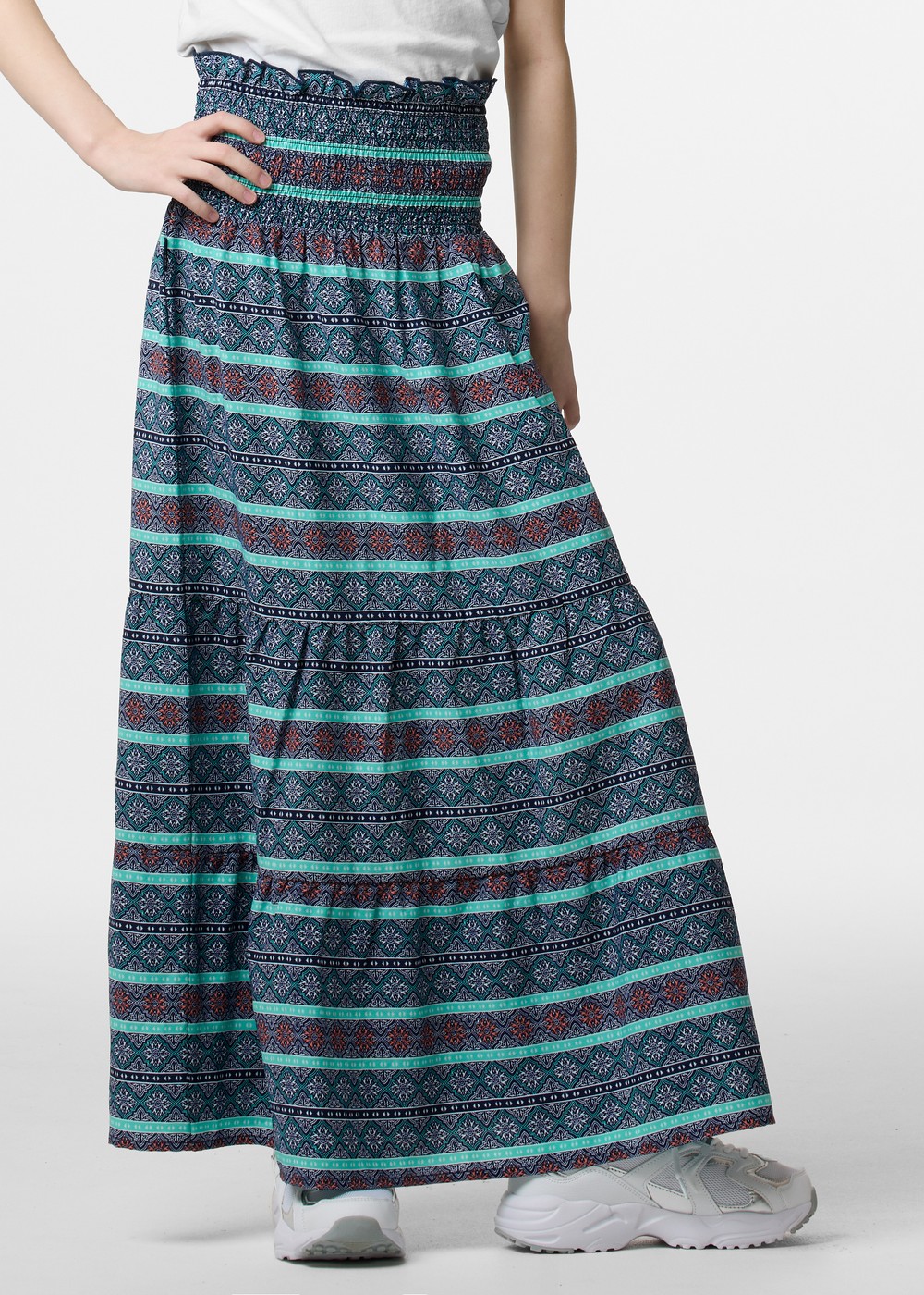 Miami Long Skirt Jr, Blue Multi Flower, 150,  Klänningar Miami Long Skirt Jr, Blue Multi Flower, 150,  Klänningar