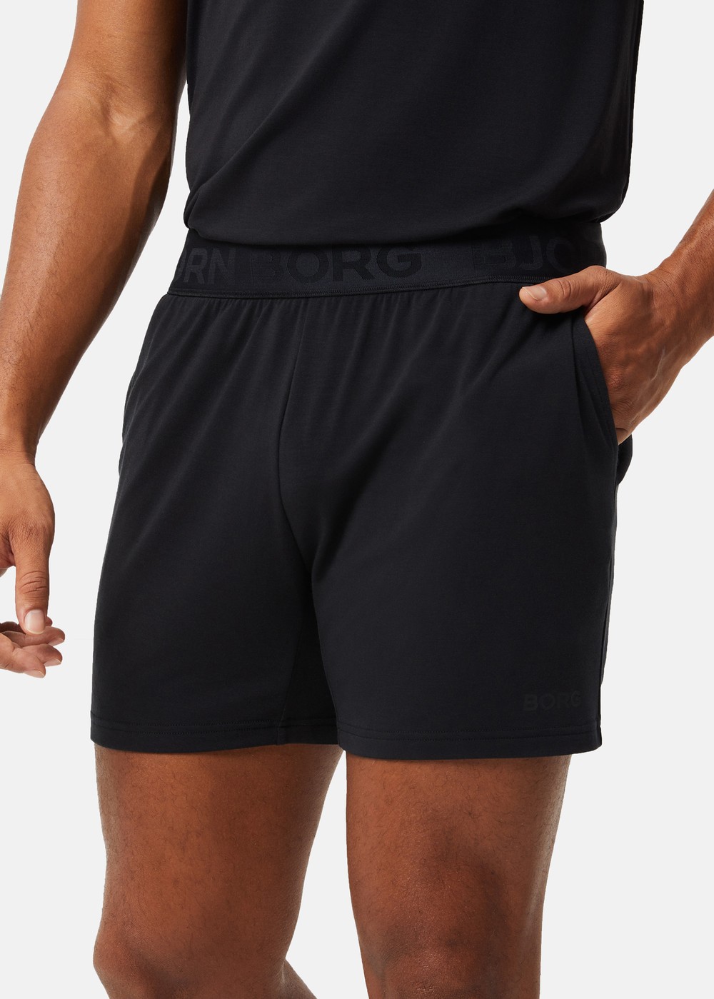 Borg Lyocell Blend Shorts, Black Beauty, L,  Löparshorts Borg Lyocell Blend Shorts, Black Beauty, L,  Löparshorts