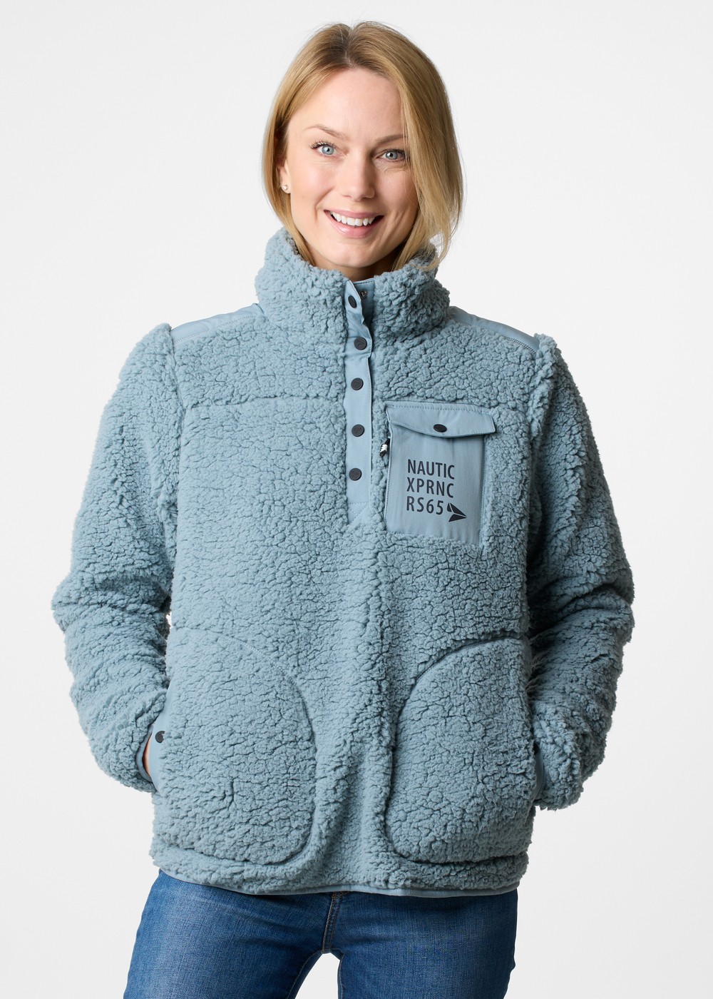 Marstrand Stretch Pile Half Neck W, Sea Green, 48,  Höstjackor