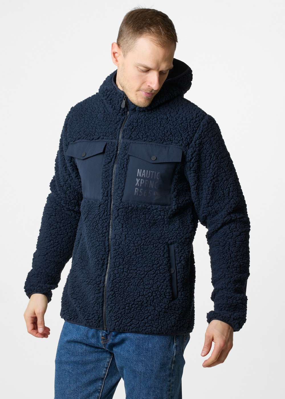 Marstrand Stretch Pile Hood Jacket, Dk. Navy, 4xl,  Vårjackor Marstrand Stretch Pile Hood Jacket, Dk. Navy, 4xl,  Vårjackor