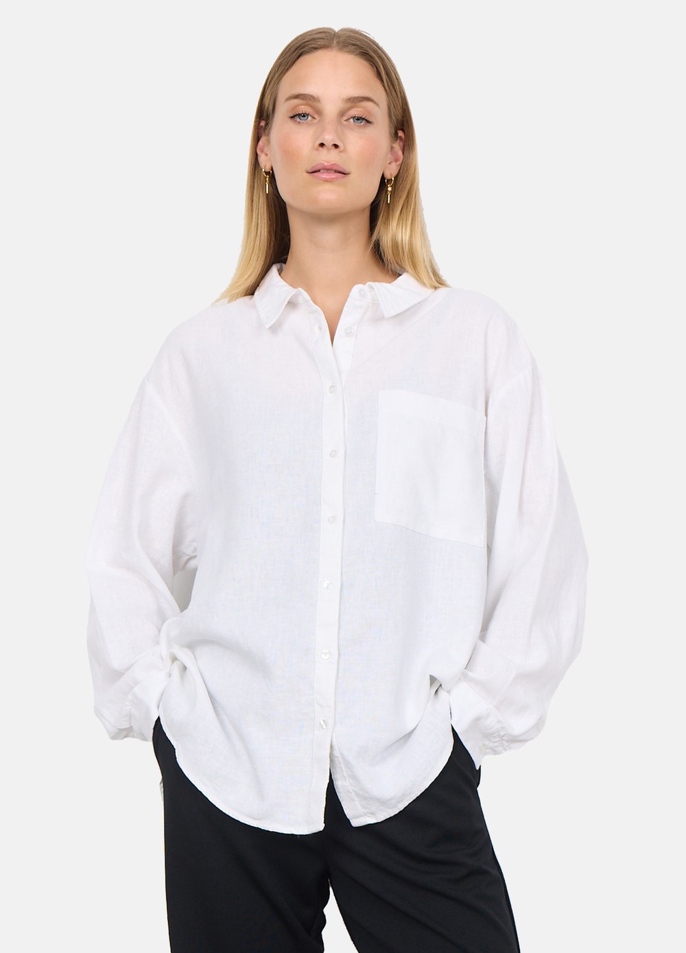 Sc-Ina 53, White, 2xl,  Långärmade Skjortor