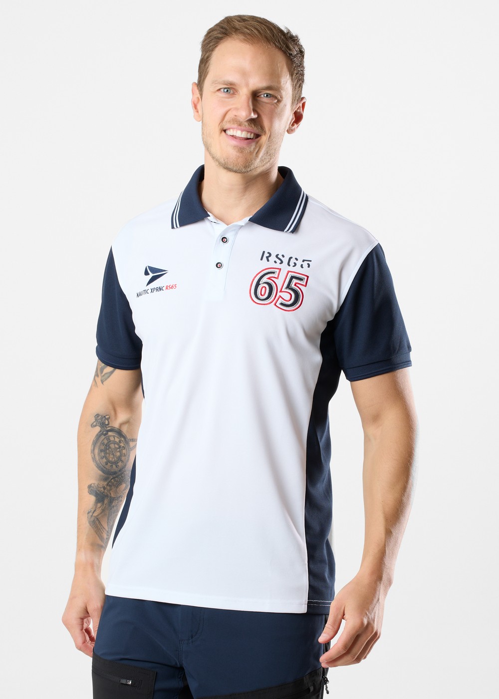 Hobart Piké, White/Navy, M,  Bomullspikéer Hobart Piké, White/Navy, M,  Bomullspikéer