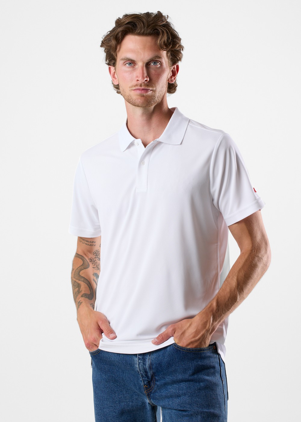 Coastal Tech Polo, White, Xl,  Bomullspikéer