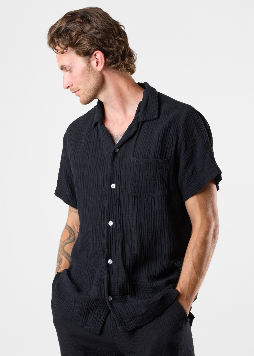 Max Shirt, Black, S,  Kortärmade Skjortor