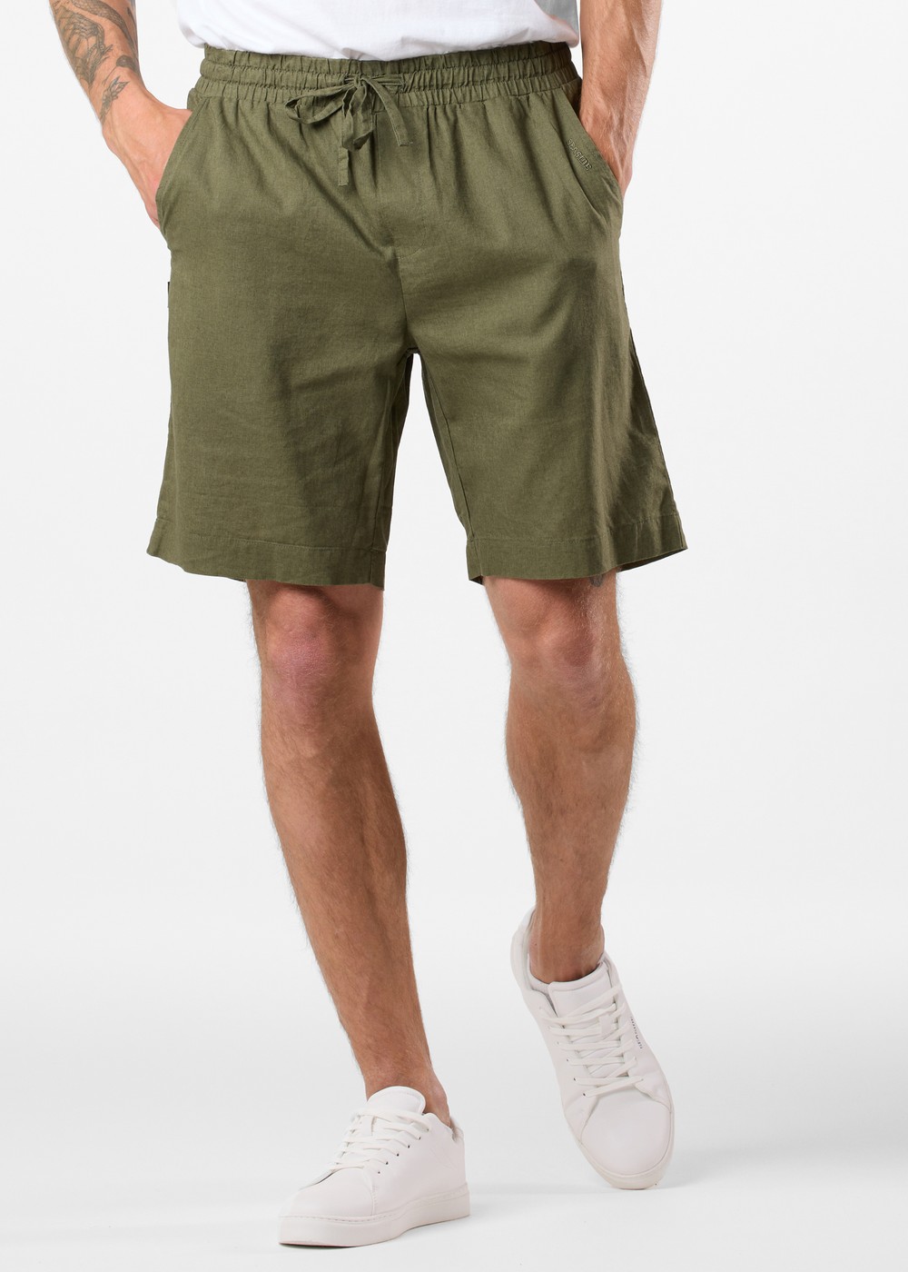 New Hampshire Linen Shorts, Lt. Olive, L,  Vardagsshorts New Hampshire Linen Shorts, Lt. Olive, L,  Vardagsshorts