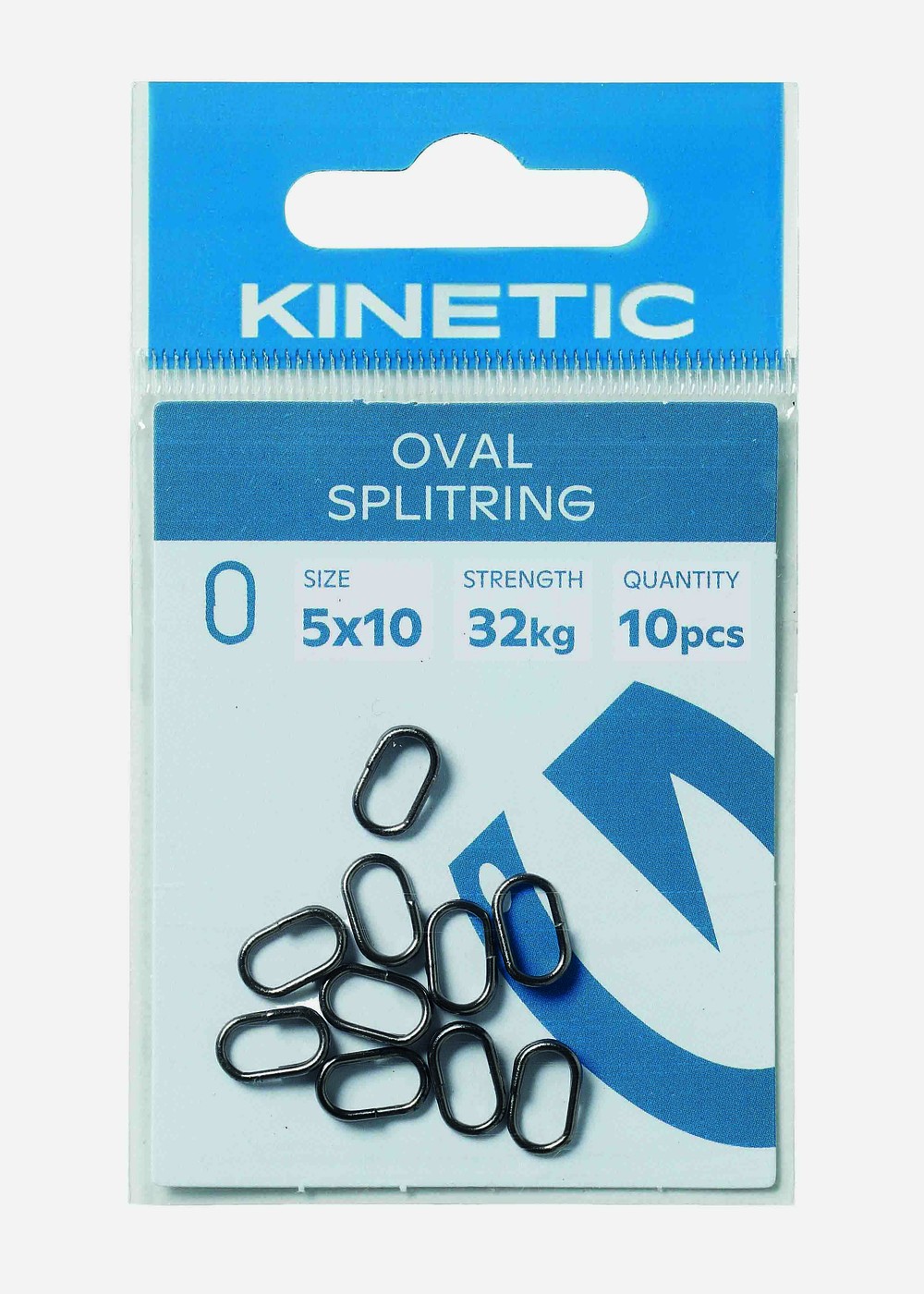 Kinetic Oval Splitring, Steel, 4,  Fiske