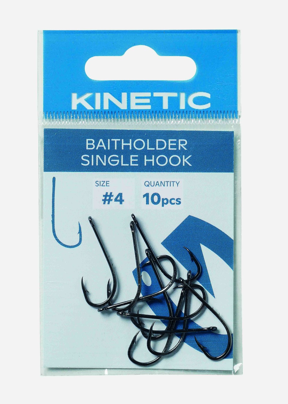 Kinetic Baitholder Single Hook, Black, 1/0,  Krokar