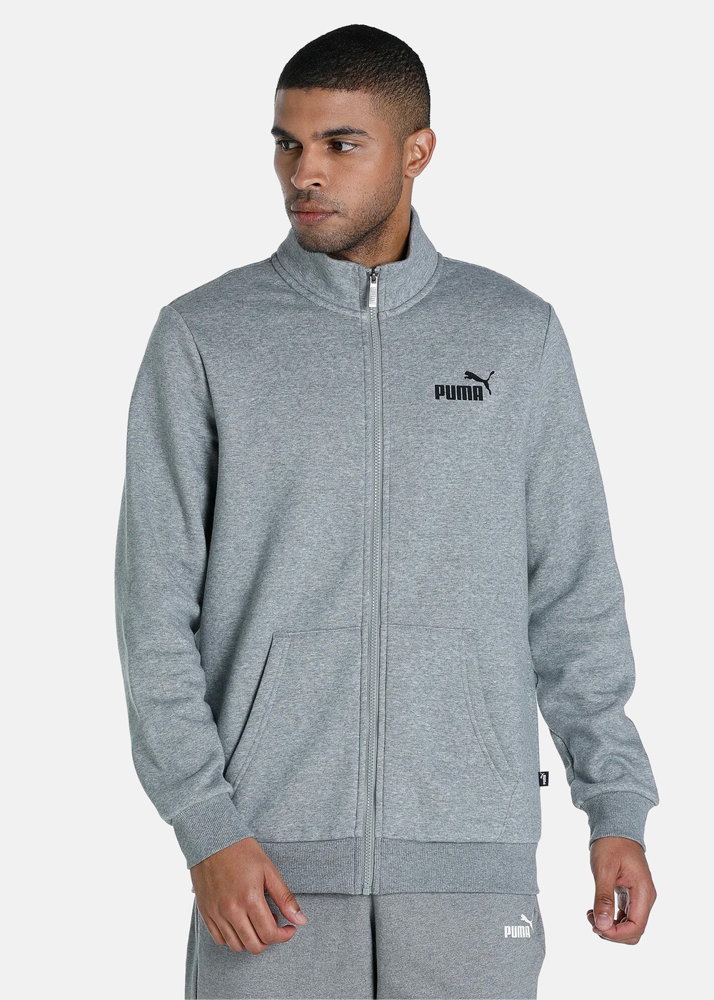 Ess Track Jacket Fl, Medium Gray Heather, Xl,  Sweatshirts