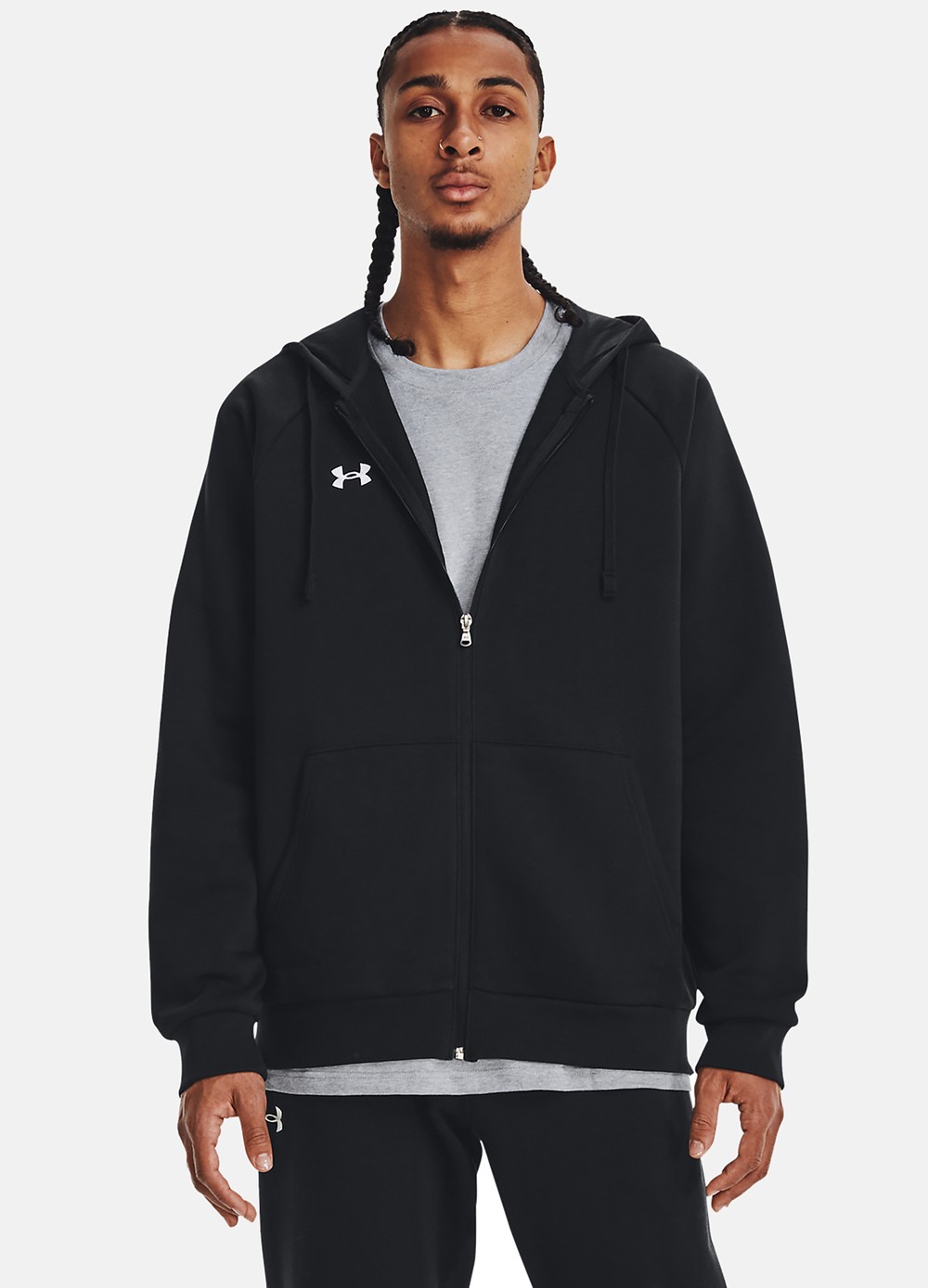 Ua Rival Fleece Fz Hoodie, Black, M,  Hoodies Ua Rival Fleece Fz Hoodie, Black, M,  Hoodies