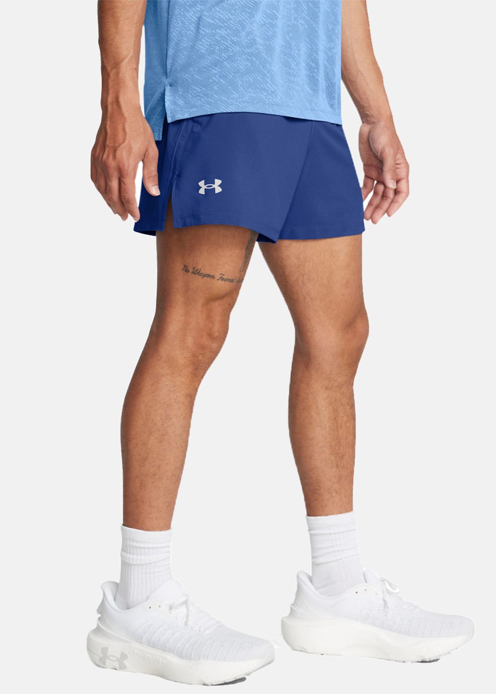 Ua Launch 5'' Unlined Shorts, Tech Blue, Xl,  Löparkläder