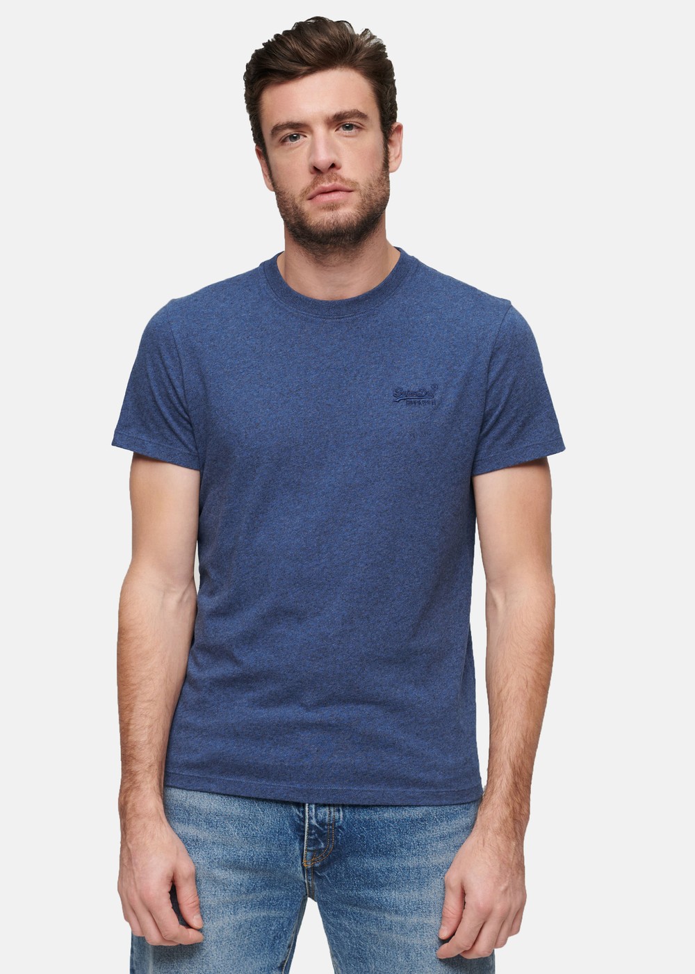 Essential Logo Emb Tee, Bright Blue Marl, 2xl,  T-Shirts Essential Logo Emb Tee, Bright Blue Marl, 2xl,  T-Shirts