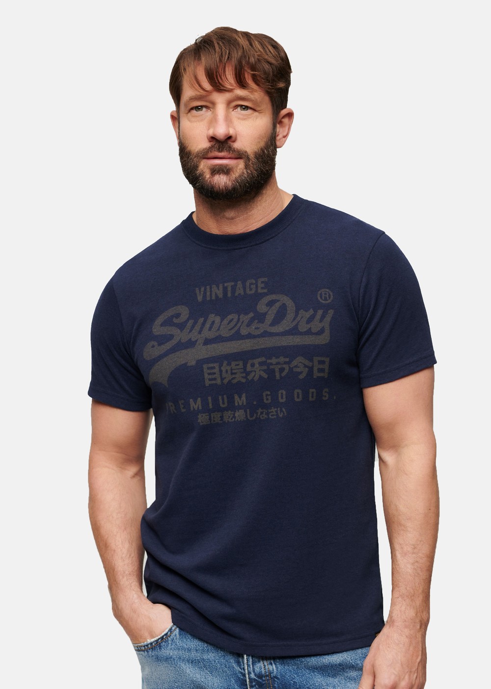 Classic Vl Heritage T Shirt, Navy Marl, M,  T-Shirts