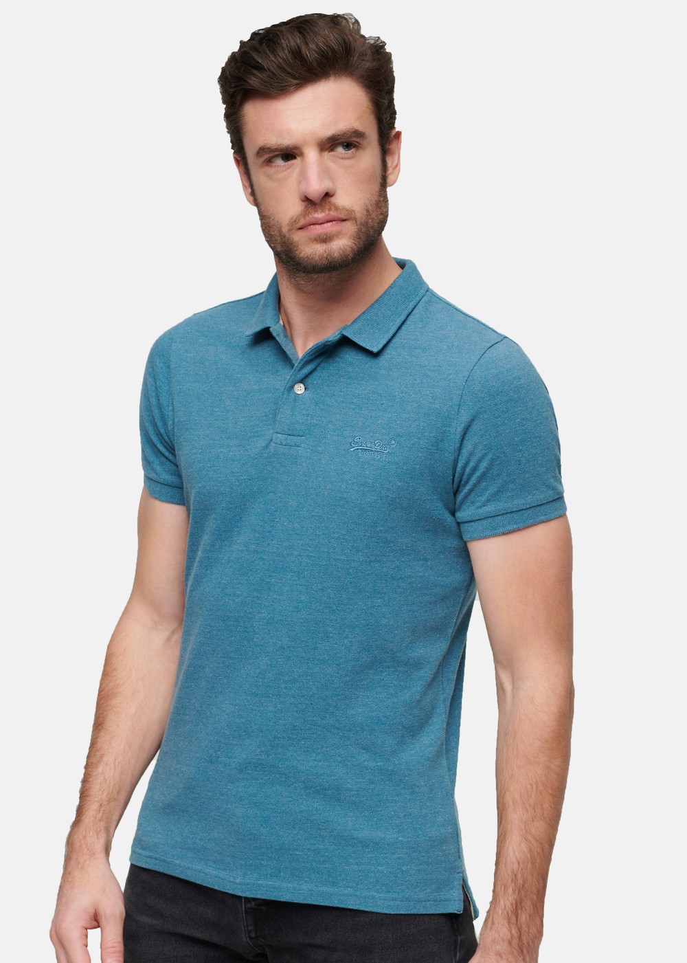 Classic Pique Polo, Alaskan Blue Marl, S,  Piketröjor Classic Pique Polo, Alaskan Blue Marl, S,  Piketröjor