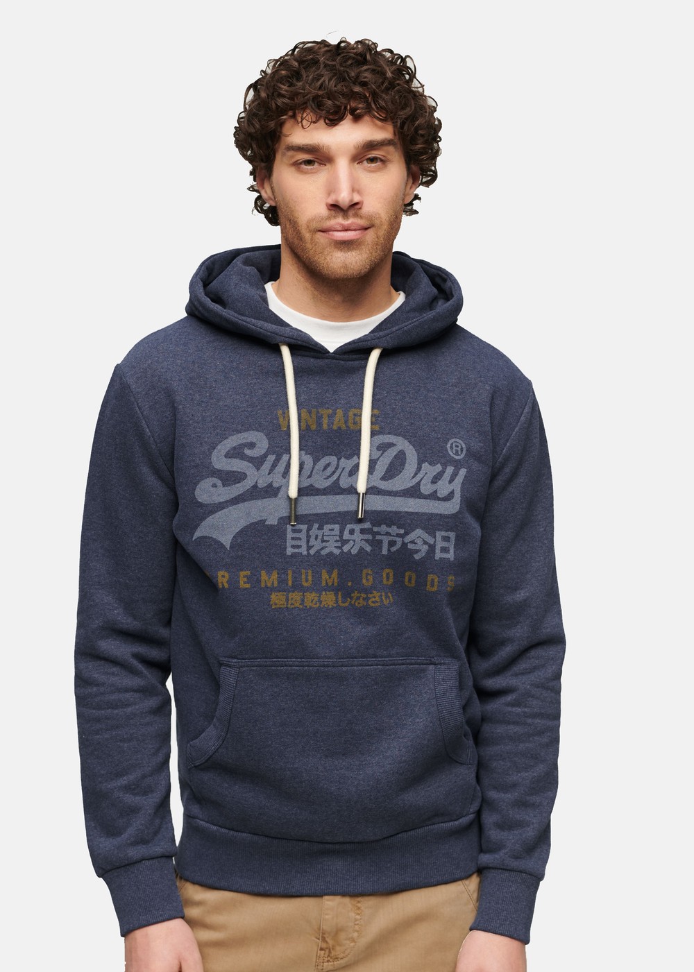 Classic Vl Heritage Hoodie, Indigo Marl, Xl,  Hoodies