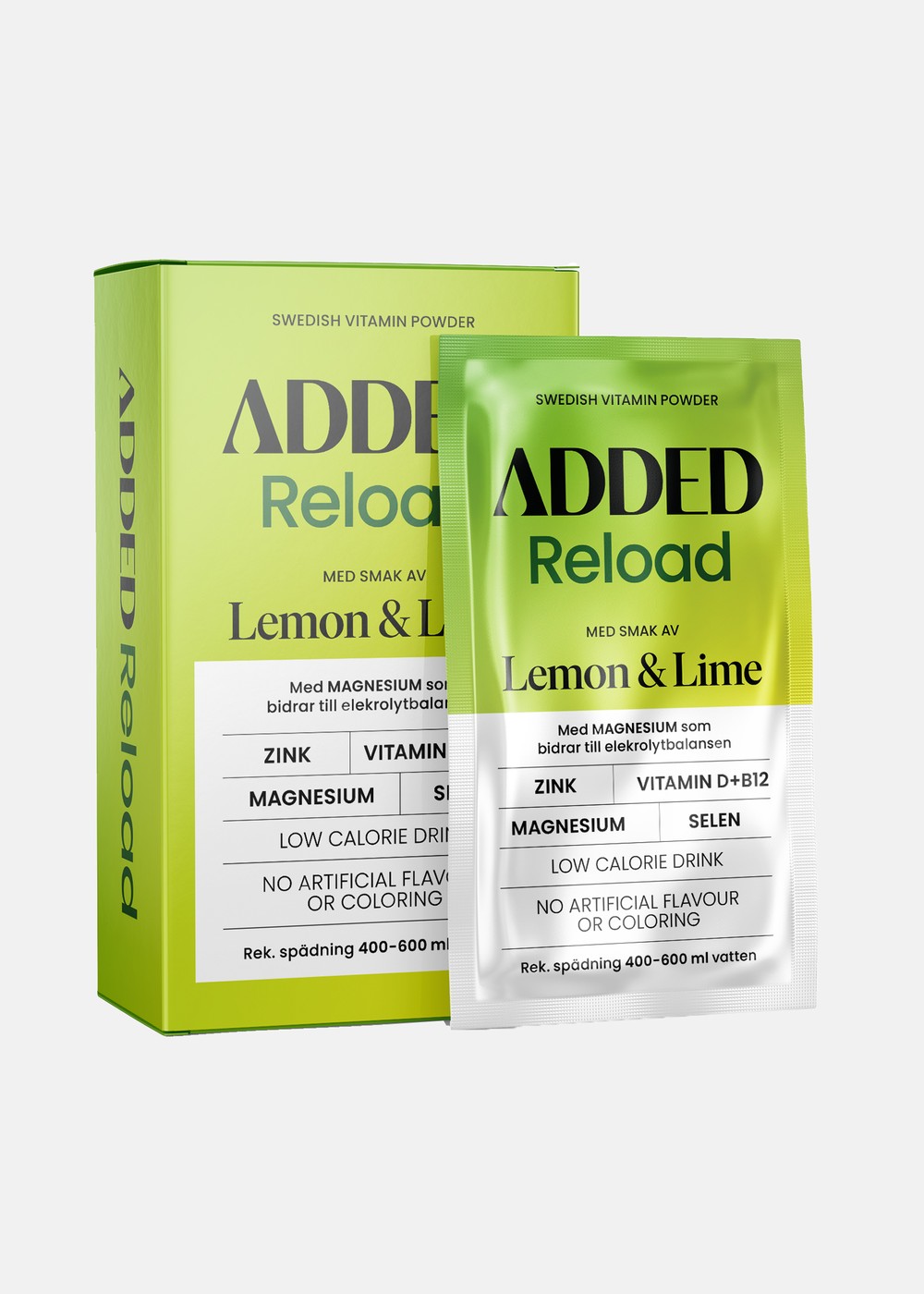 Added Reload Lime&Lemon 10-Pack, Grön/Gul, 4 G,  Träningstillbehör