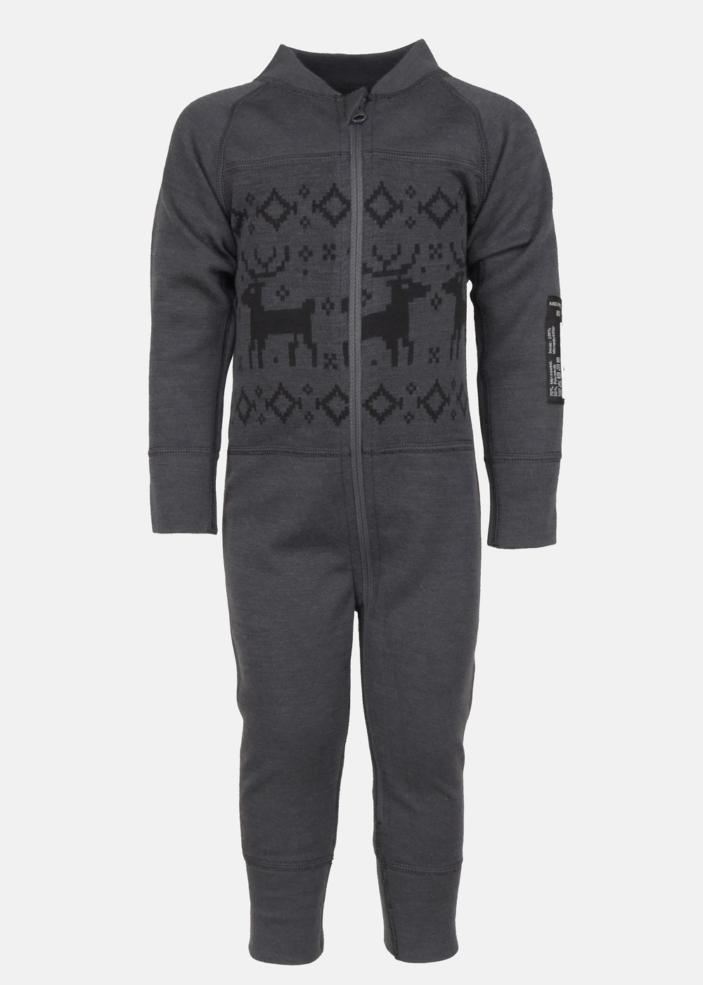 Kåbdalis Merino Overall, Anthracite, 74-80,  Ullunderställ