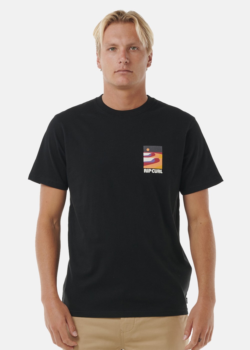 Surf Revival Lined Up Tee, Black, Xl,  T-Shirts