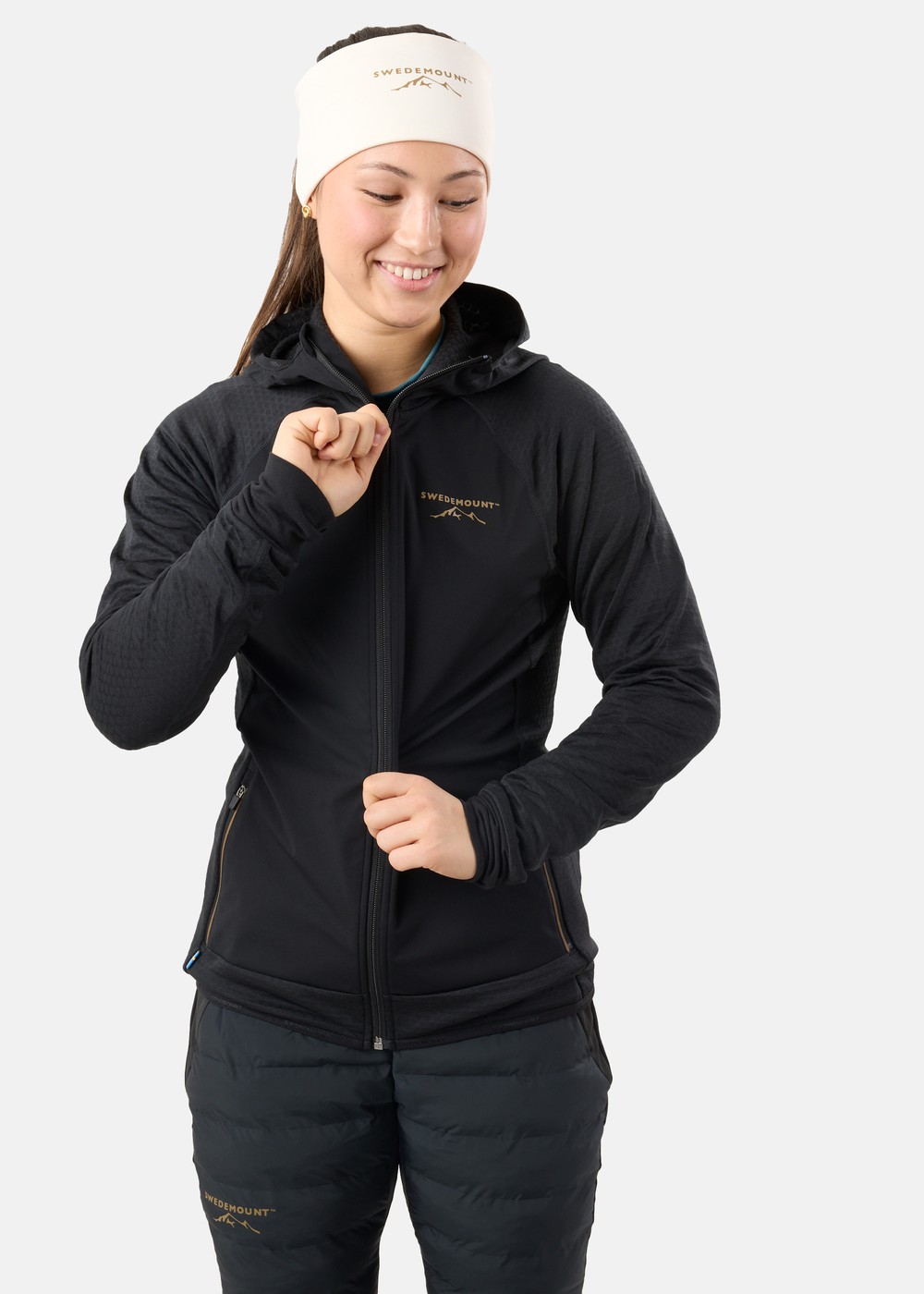 Nordic Wind Full Zip Hood W, Black, 44,  Jackor