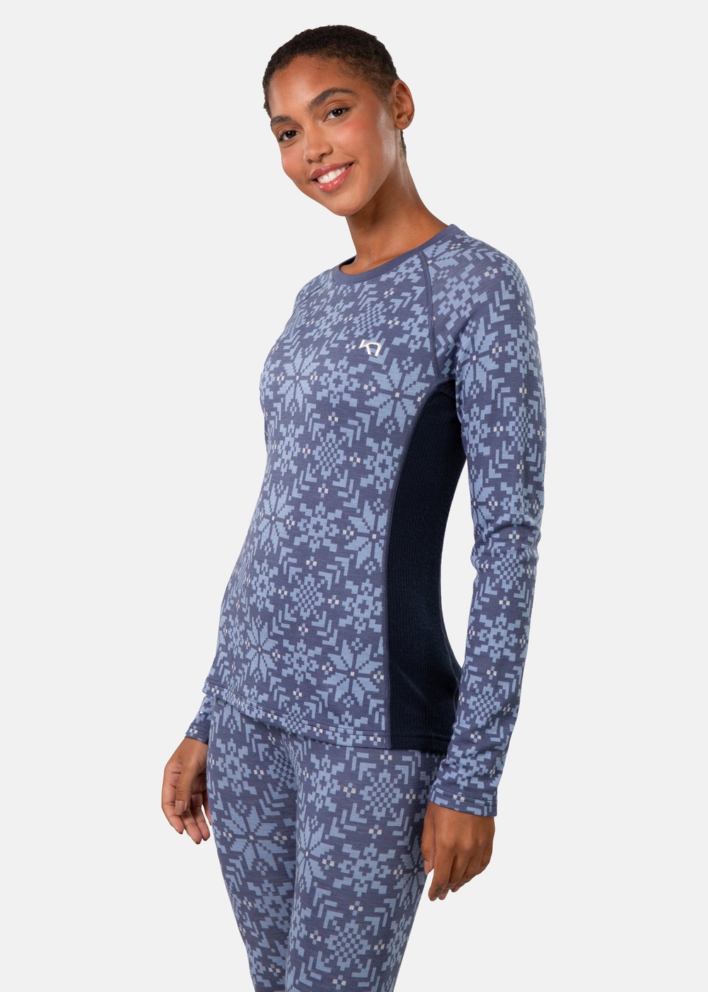 Edith Long Sleeve, Dusty Midtone Blue, S,  Ullunderställ Edith Long Sleeve, Dusty Midtone Blue, S,  Ullunderställ