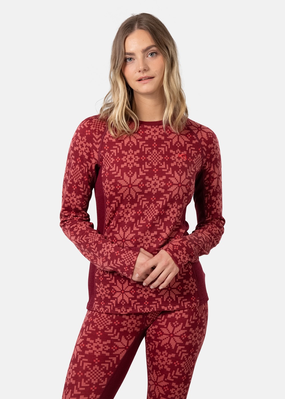 Edith Long Sleeve, Burgundy Red, Xs,  Ullunderställ