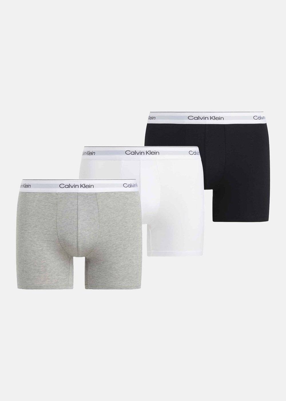 Calvin Boxer Brief 3PK - Grey Heather/White/Black L