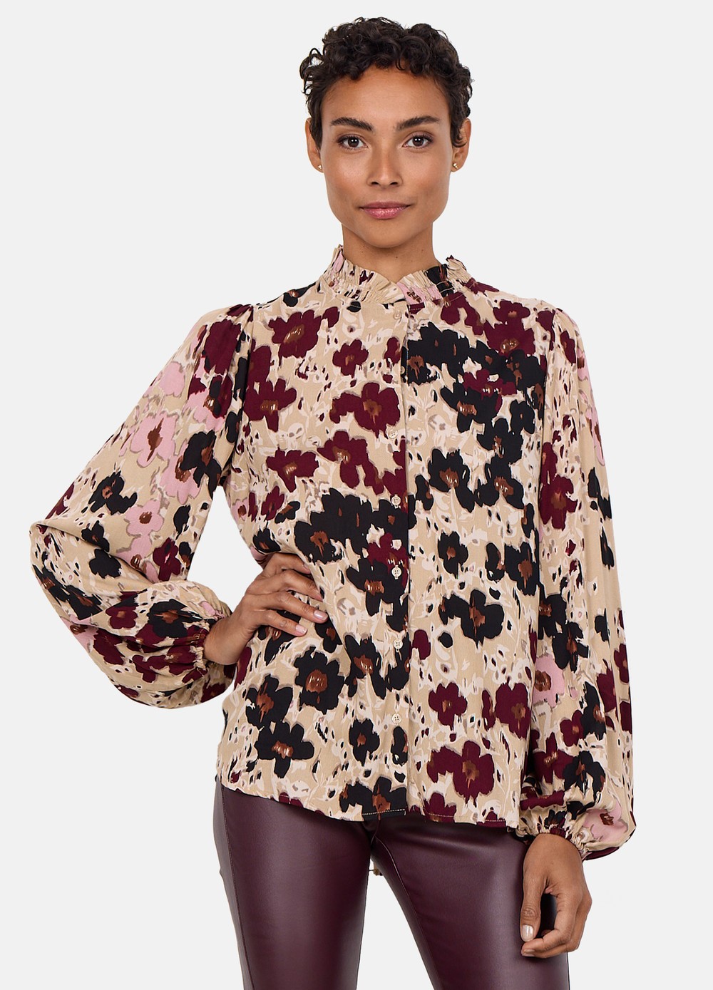 Sc-Irena 1, Wine Combi, S,  Långärmade Skjortor