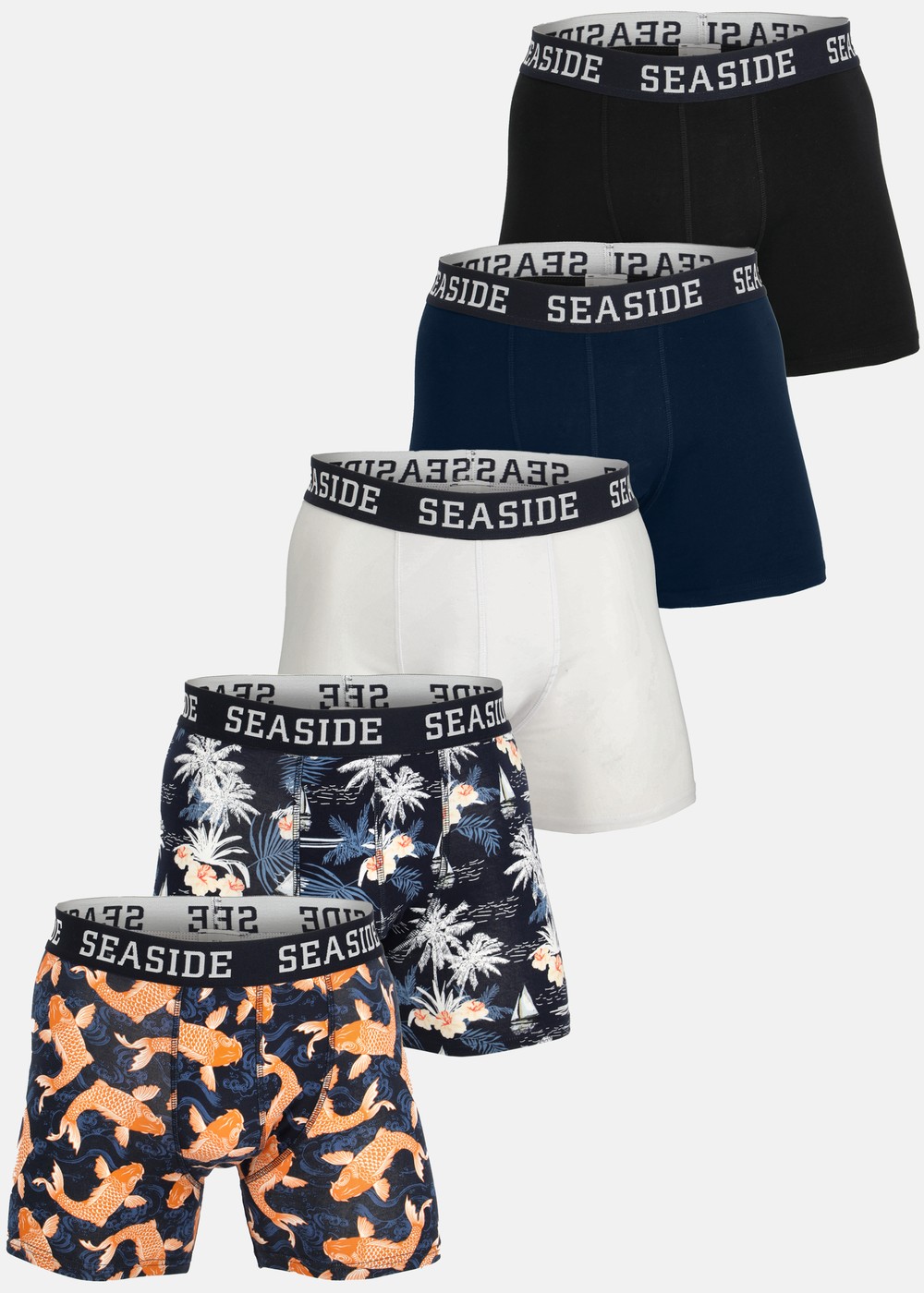 Classic Boxer Shorts 5- Pack, Navy Palmboat Mix, M,  Kalsonger Classic Boxer Shorts 5- Pack, Navy Palmboat Mix, M,  Kalsonger