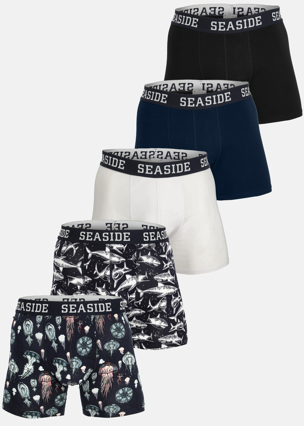 Classic Boxer Shorts 5- Pack, Navy Ocean Mix, Xs,  Kalsonger