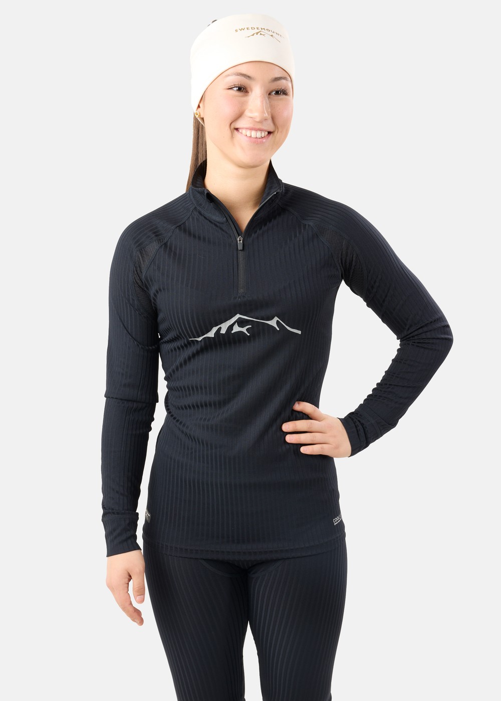 Nordic Pro Baselayer Halfzip W, Black, 42,  Funktionsunderställ