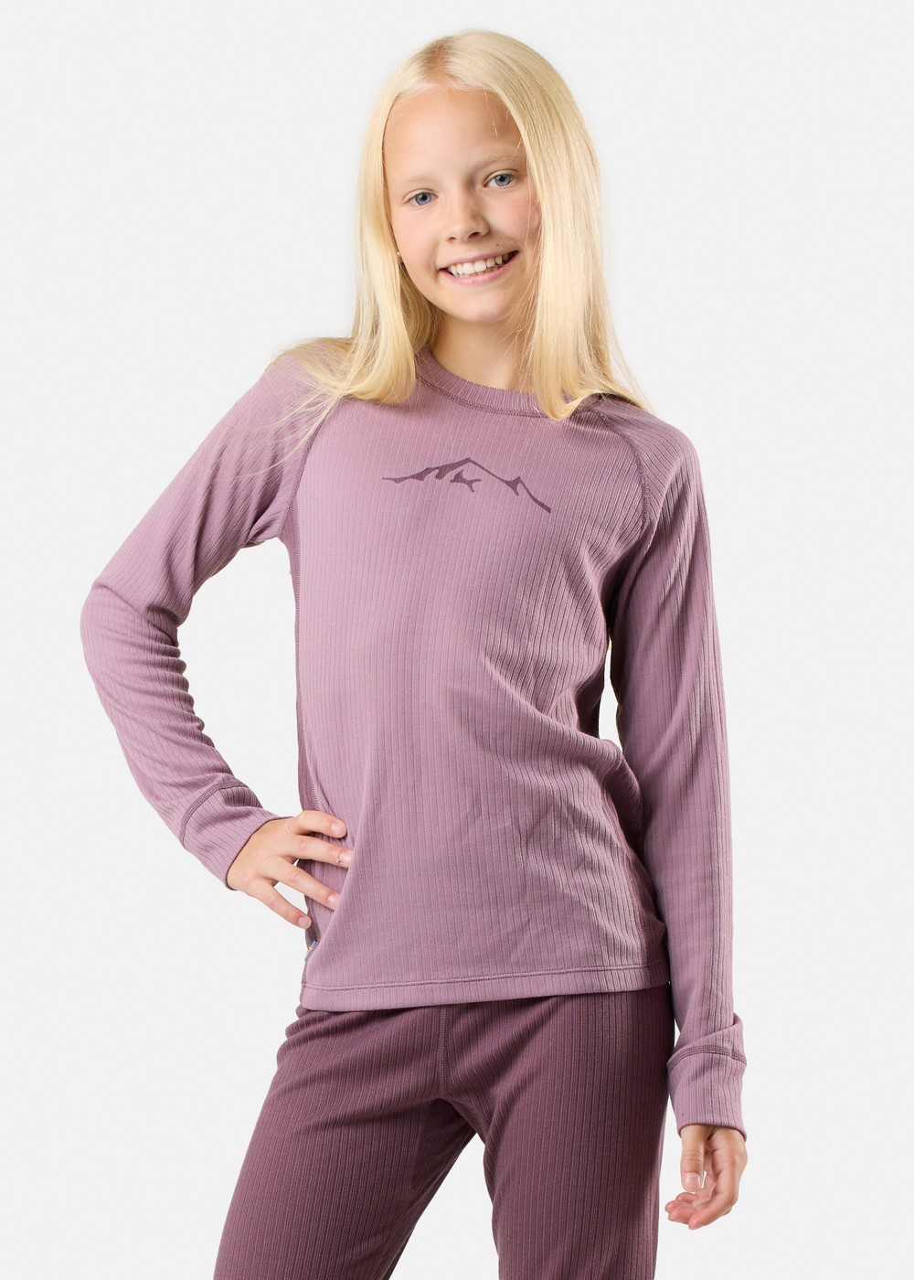 Nordic Active Baselayer Set Jr, Dk. Mauve/Pale Mauve, 170,  Bästsäljare