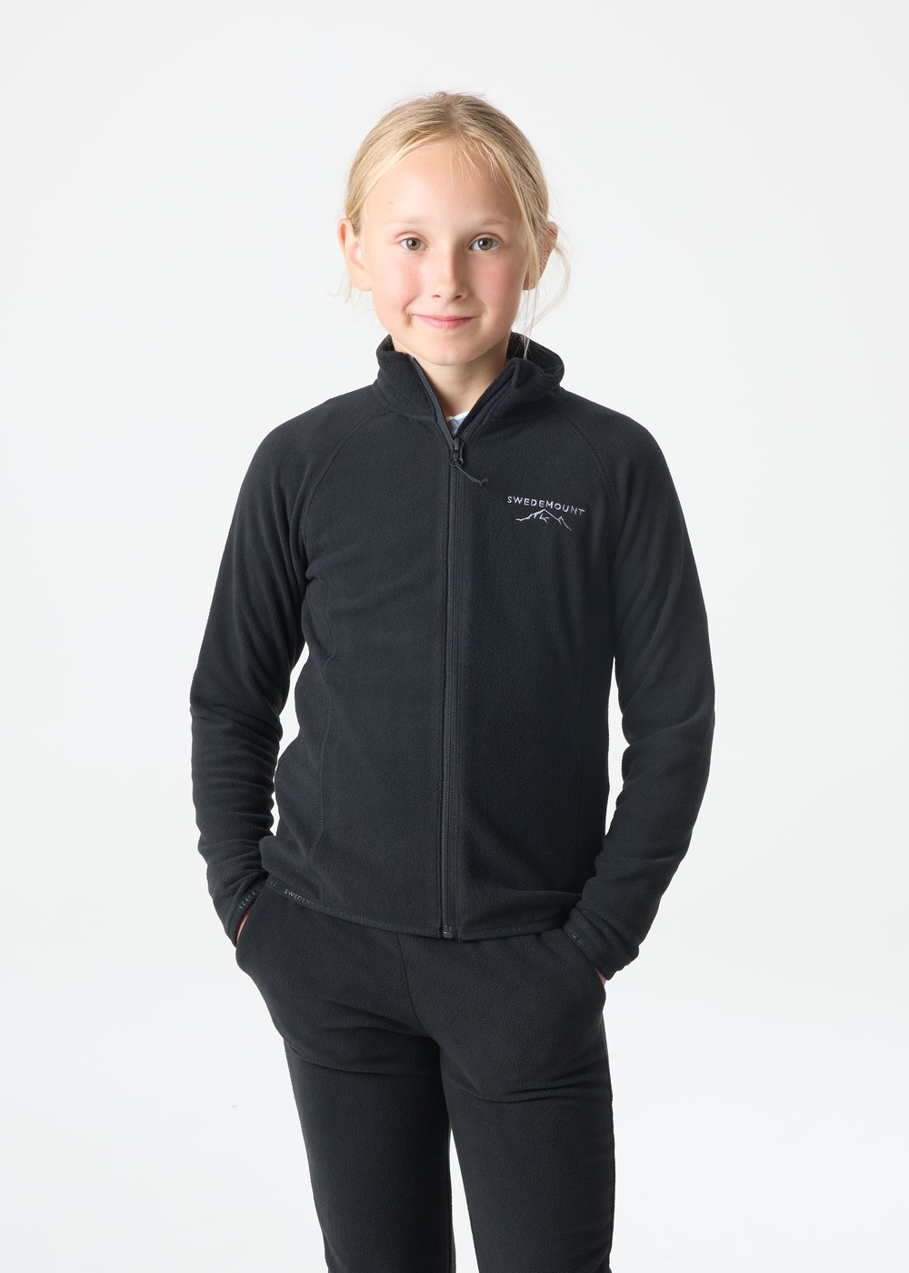 Geilo Fleece Fullzip Ii Jr, Black, 90,  Fleecetröjor