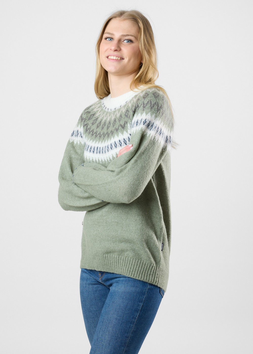 Long Island Wool Sweater Ii W, Seaweed Green, 42,  Stickat Long Island Wool Sweater Ii W, Seaweed Green, 42,  Stickat