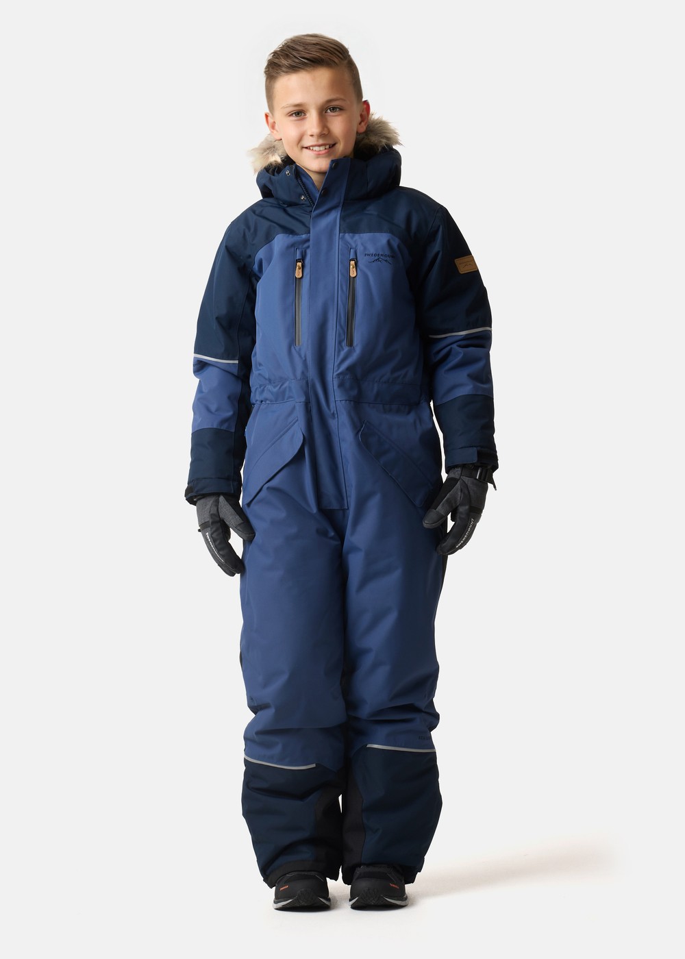 Hafjell Winter Overall Jr, Navy/Steel Blue, 130,  Vinteroveraller Hafjell Winter Overall Jr, Navy/Steel Blue, 130,  Vinteroveraller