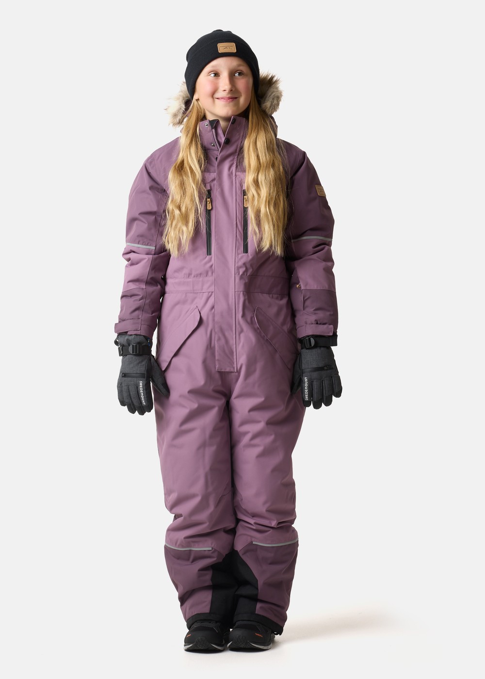 Hafjell Winter Overall Jr, Dk. Mauve/Pale Mauve, 170,  Vinteroveraller