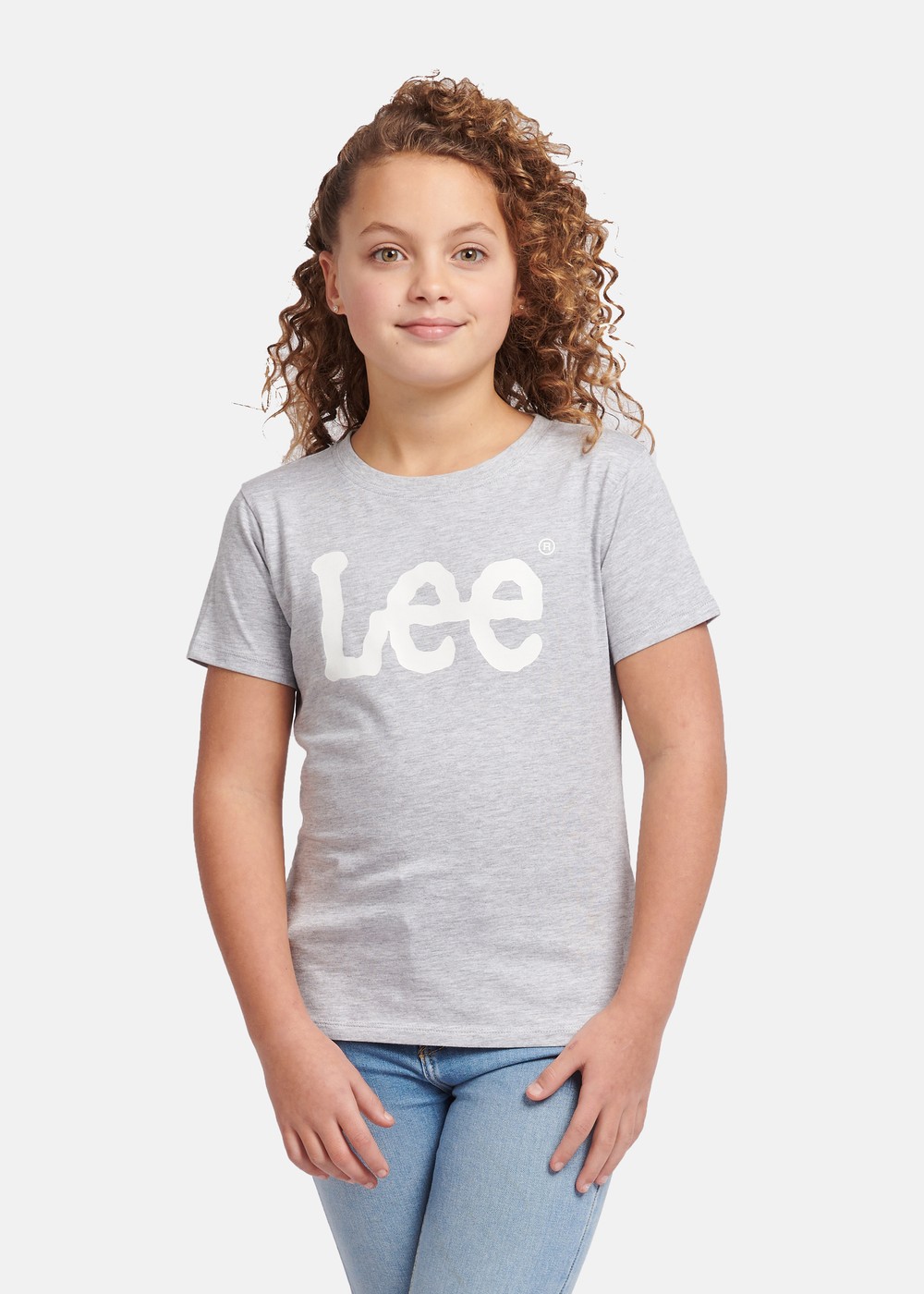 Wobbly Lee Graphic Tshirt, Pearl Grey Marl, 9-10,  T-Shirts