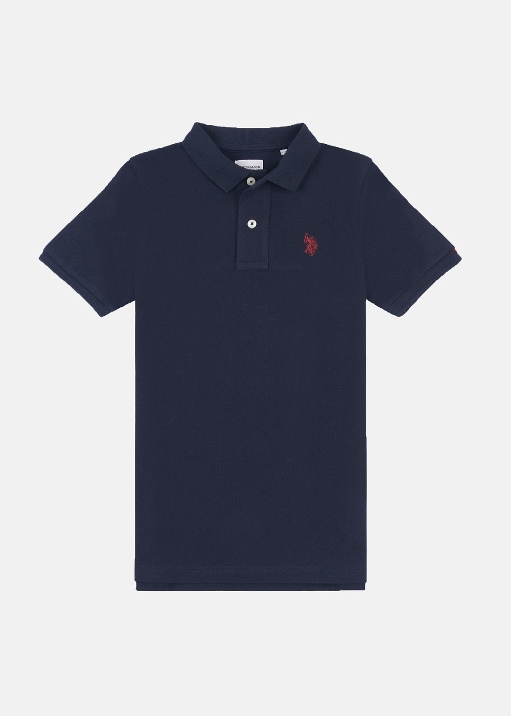 Dhm Pique Polo, Dark Sapphire Navy / Haute Red, 14-15,  Skjortor