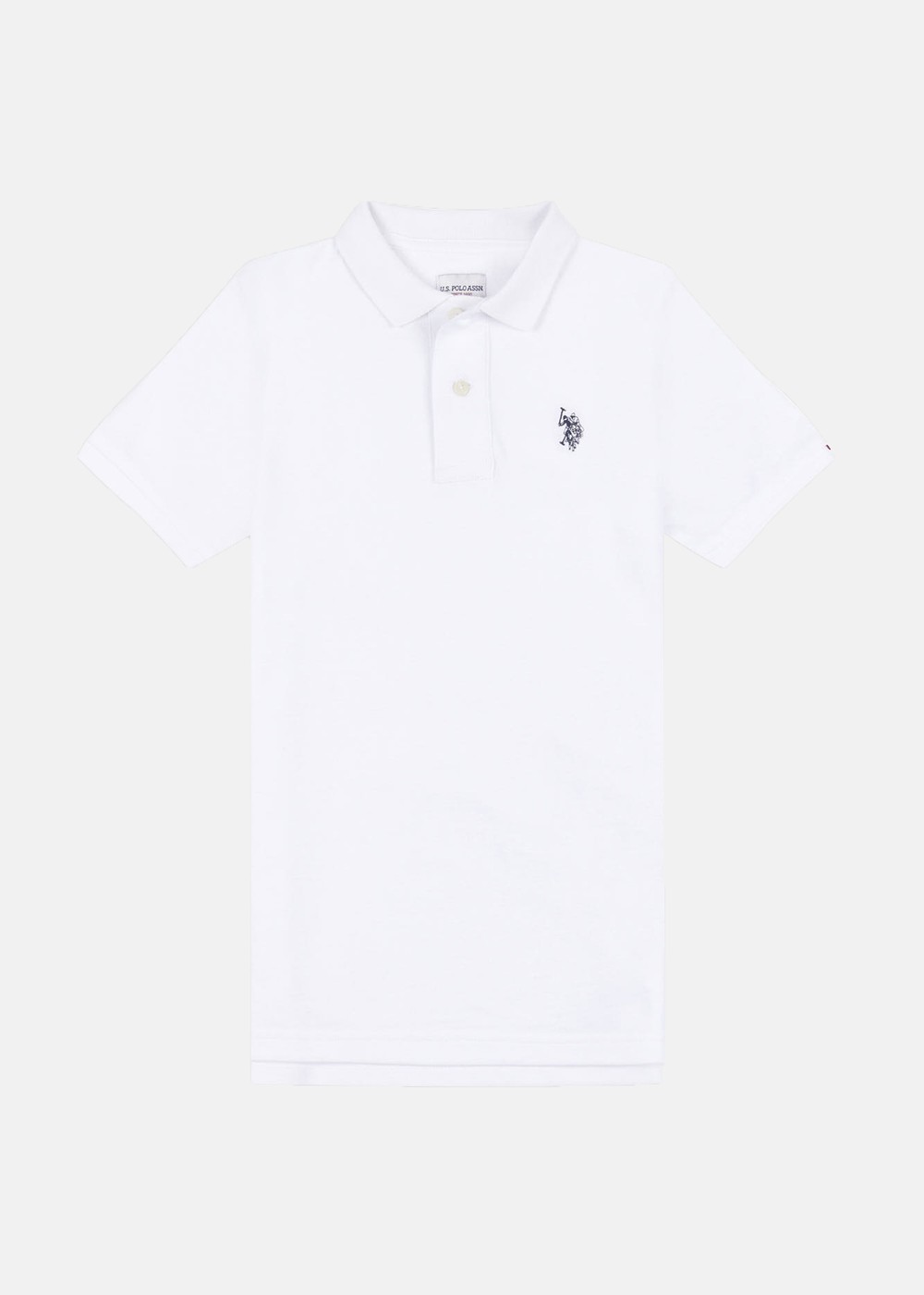 Dhm Pique Polo, White / Dark Sapphire Navy Dhm, 9-10,  Skjortor