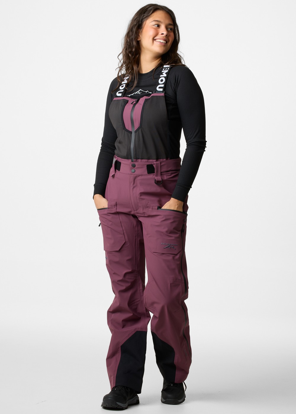 Lofoten 3l Shell Bib Pants W, Dk. Mauve, 46,  Överdragsbyxor Lofoten 3l Shell Bib Pants W, Dk. Mauve, 46,  Överdragsbyxor