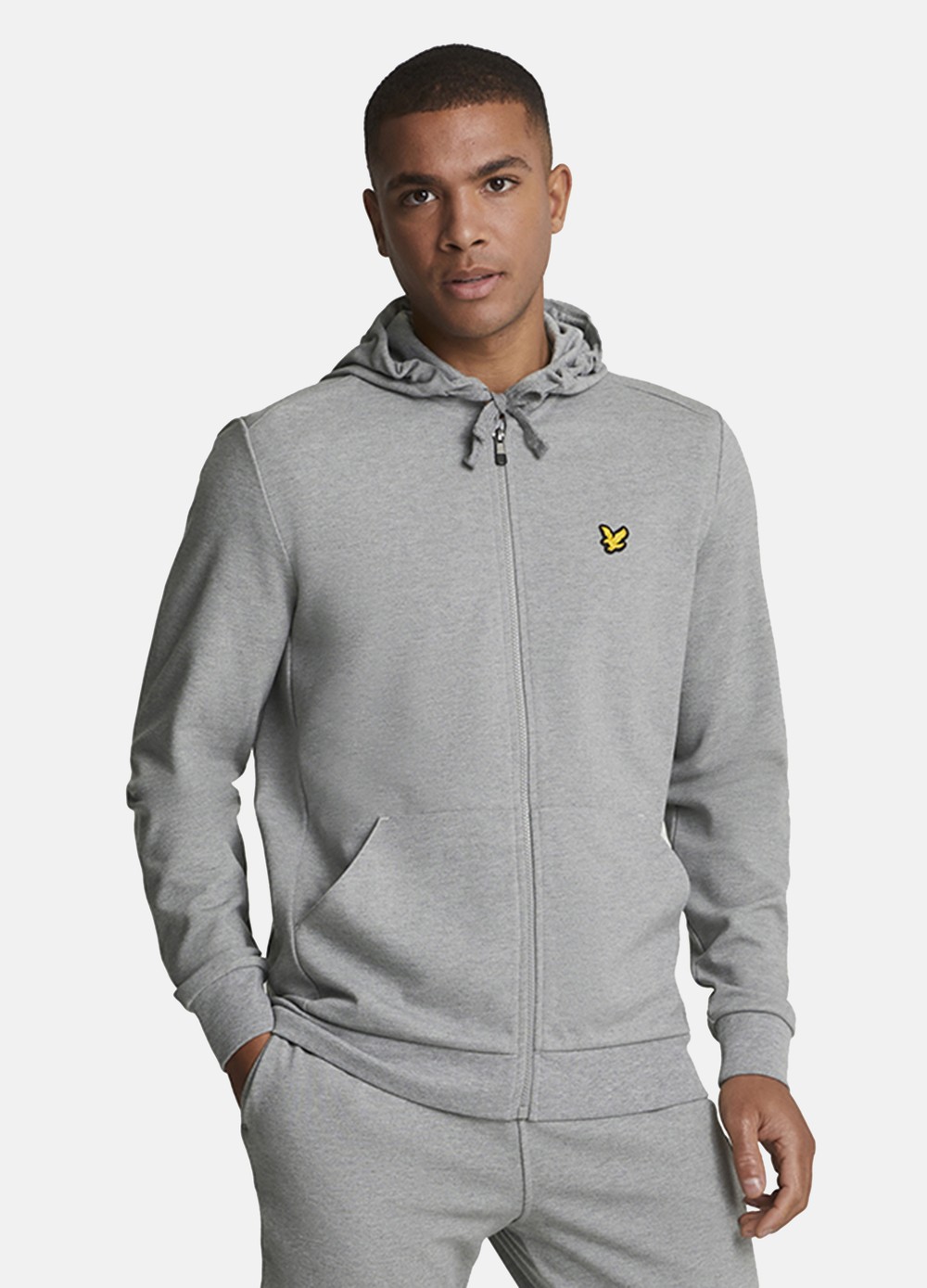 Full-Zip Hoodie, Mid Grey Marl, Xl,  Hoodies