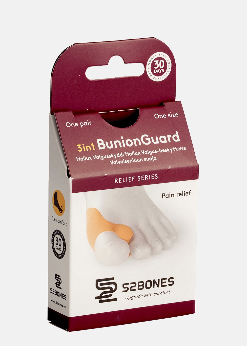 3 In 1 Bunion Guard, Orange, No Size,  Tillbehör Skor