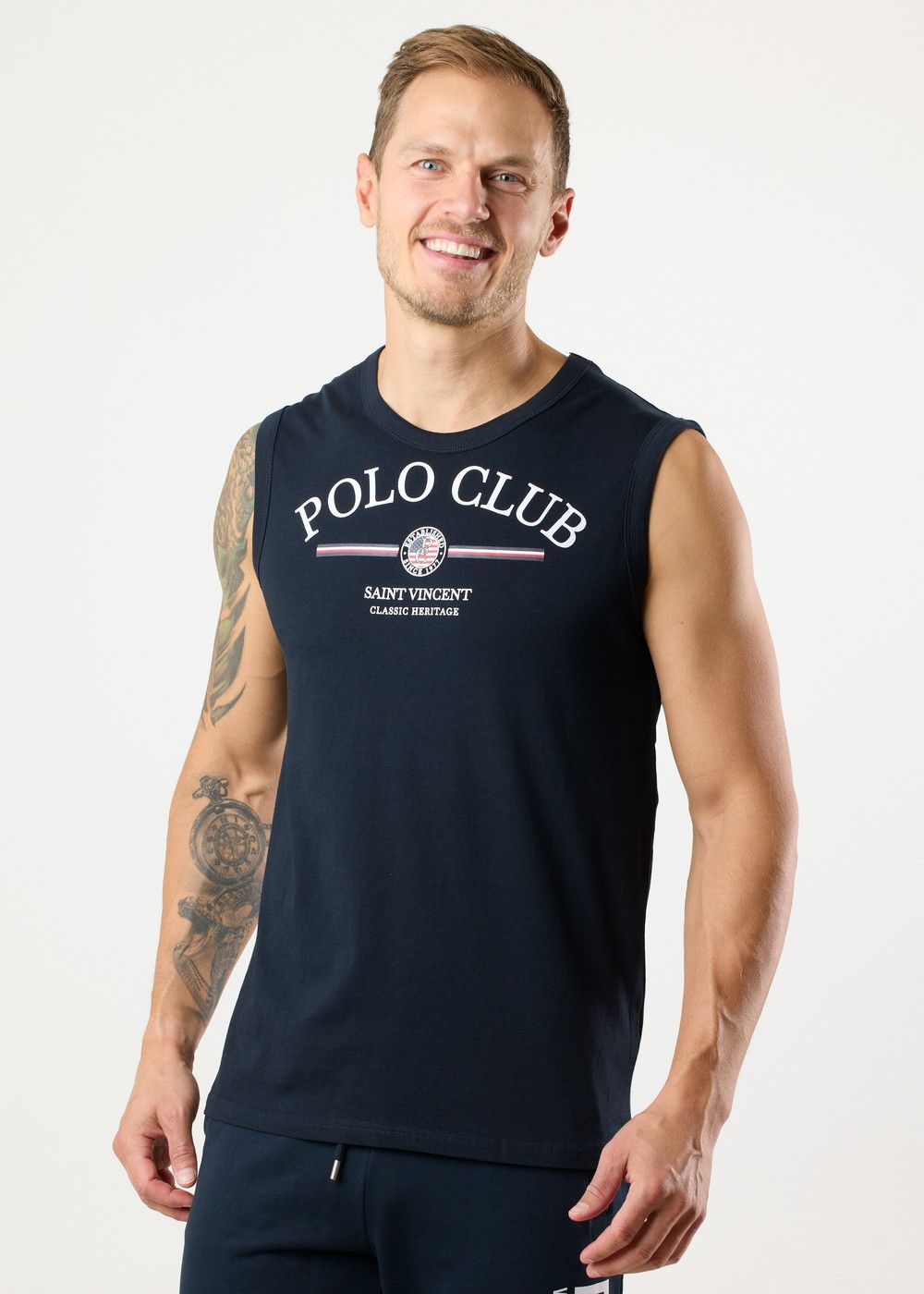 Springfield Sleeveless Tee, Navy, Xl,  T-Shirts